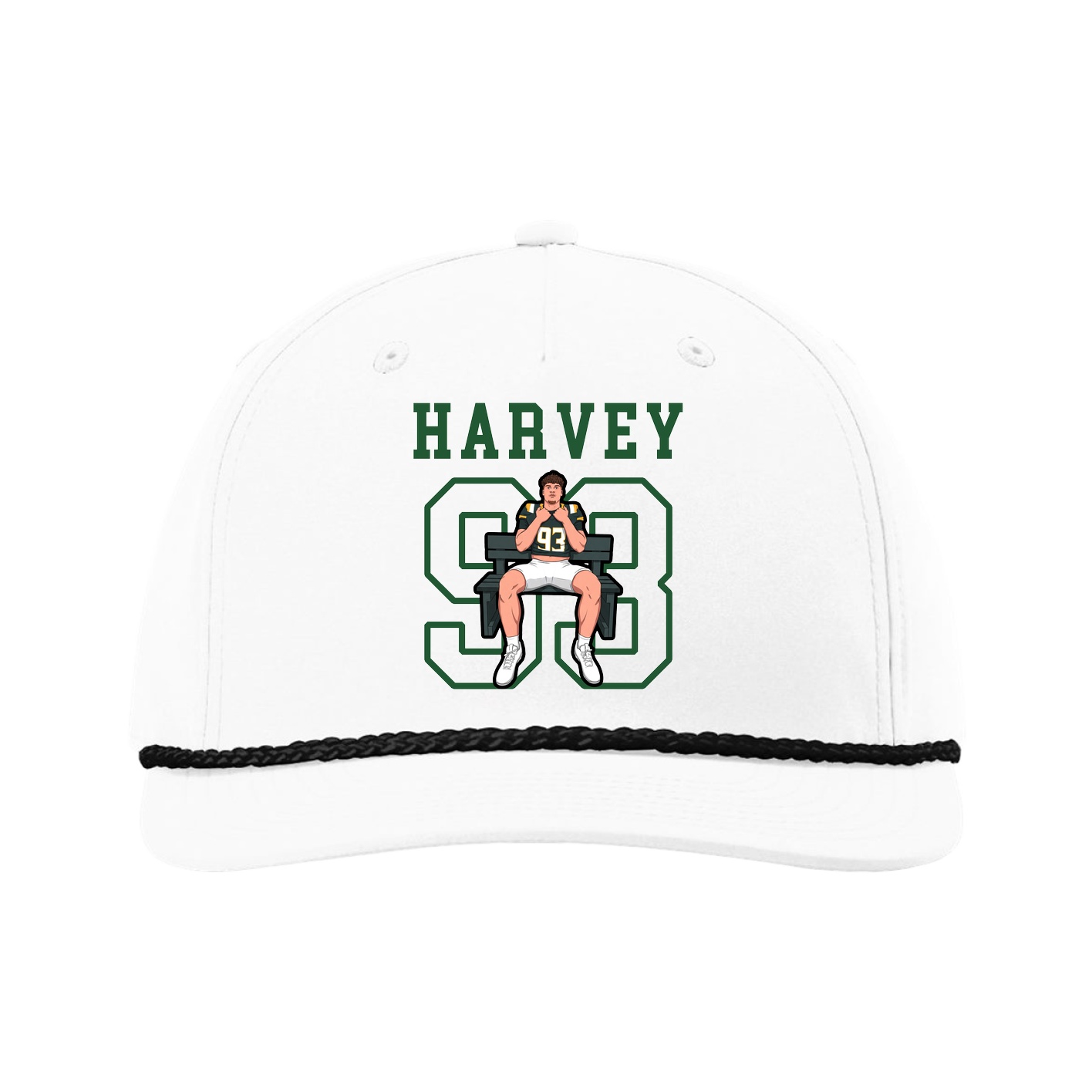 Five-Panel Classic Rope Cap — Shirsey in White