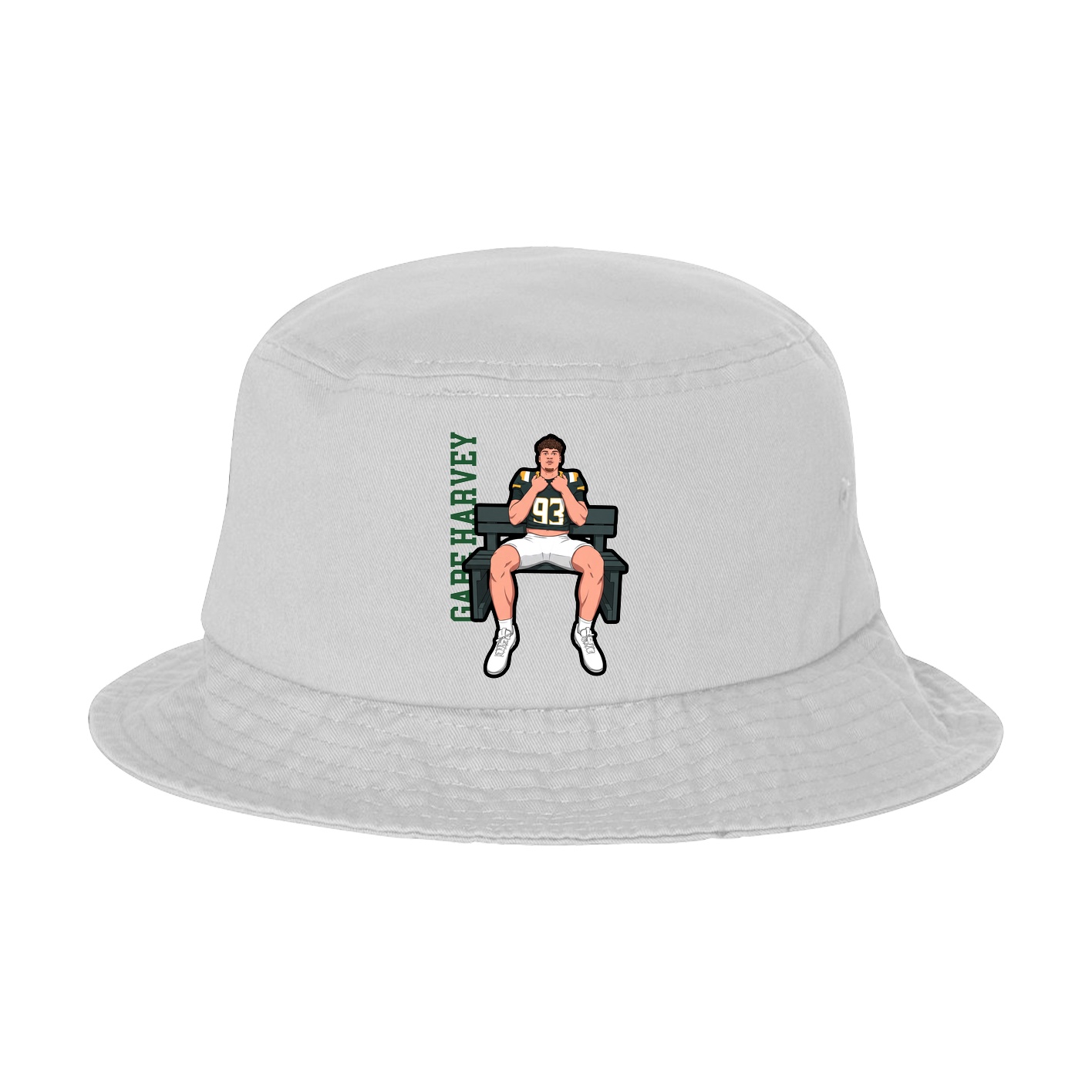 Bucket Cap — Name Vertical in White