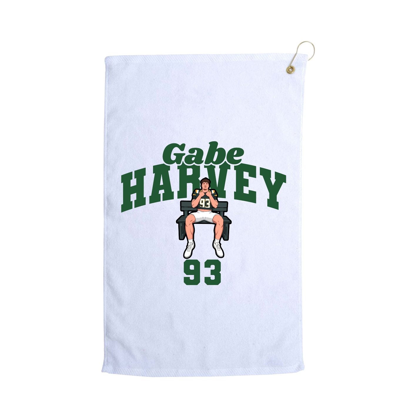 Golf Towel — Signature Arch in White