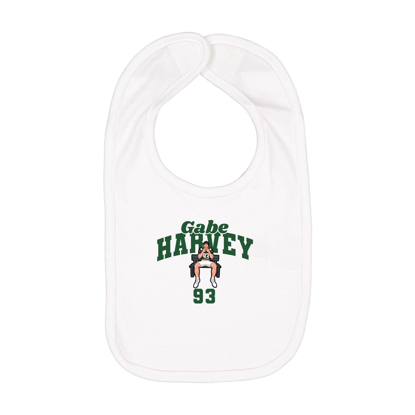Infant Bib — Signature Arch in White