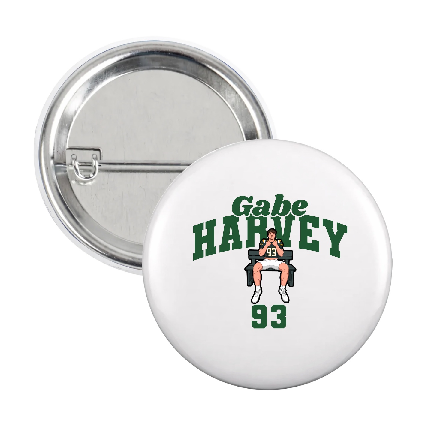 Game Day Button — Signature Arch in White
