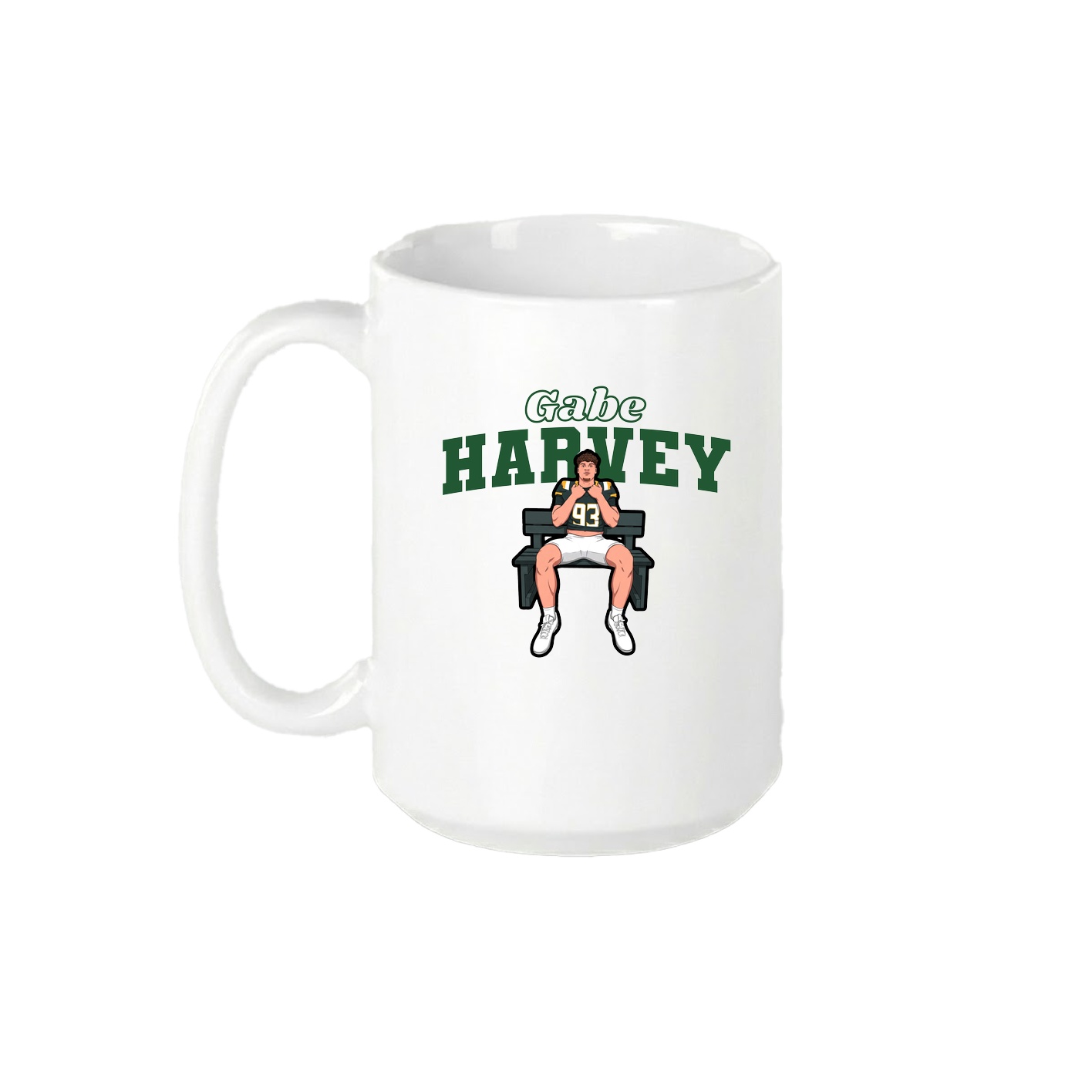 15oz Coffee Mug — Name Arch in White