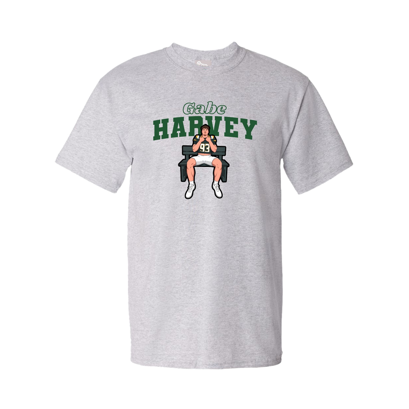 Youth Tee — Name Arch in Grey