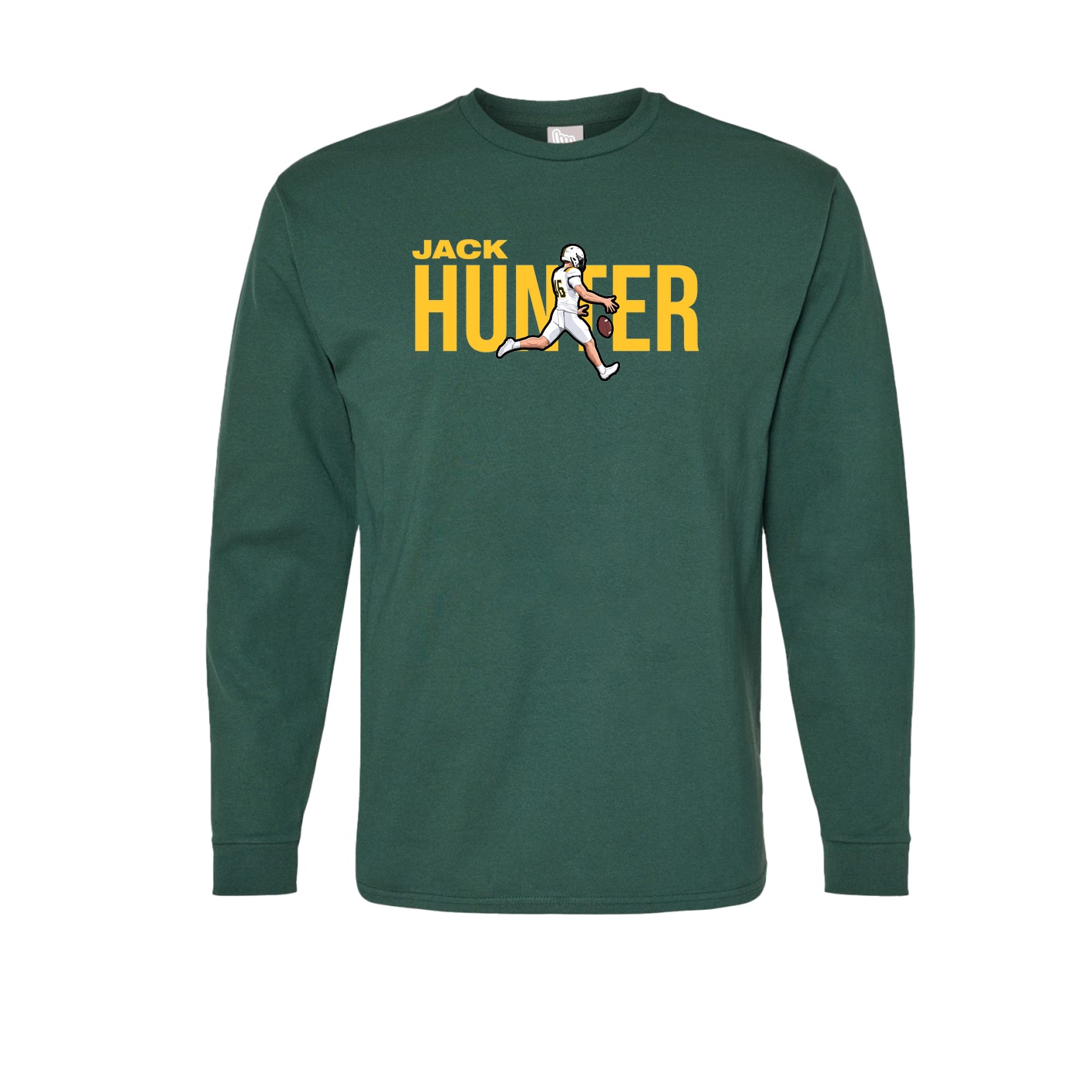 Long Sleeve Tee — Player Name in Green