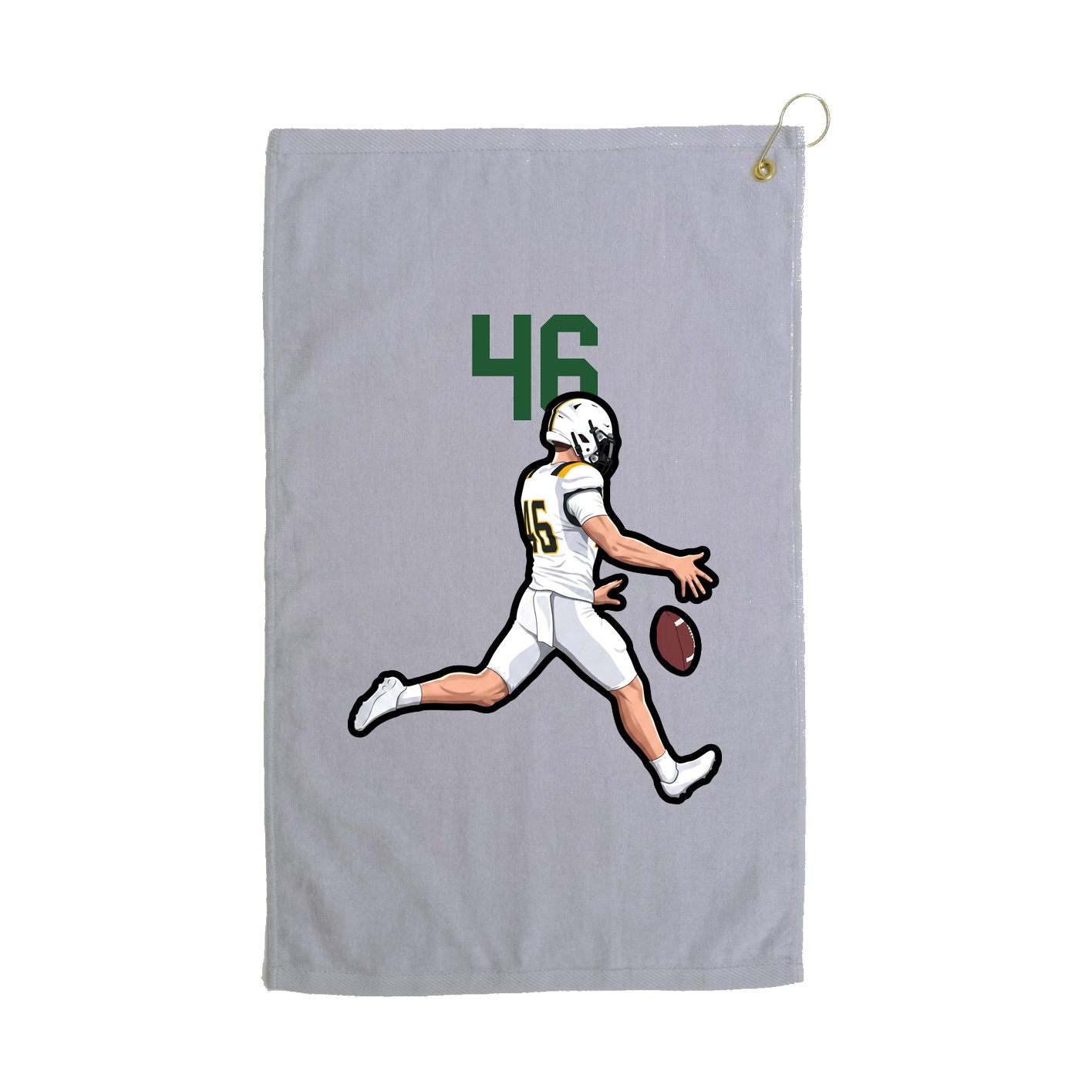 Golf Towel — Number Top in Grey