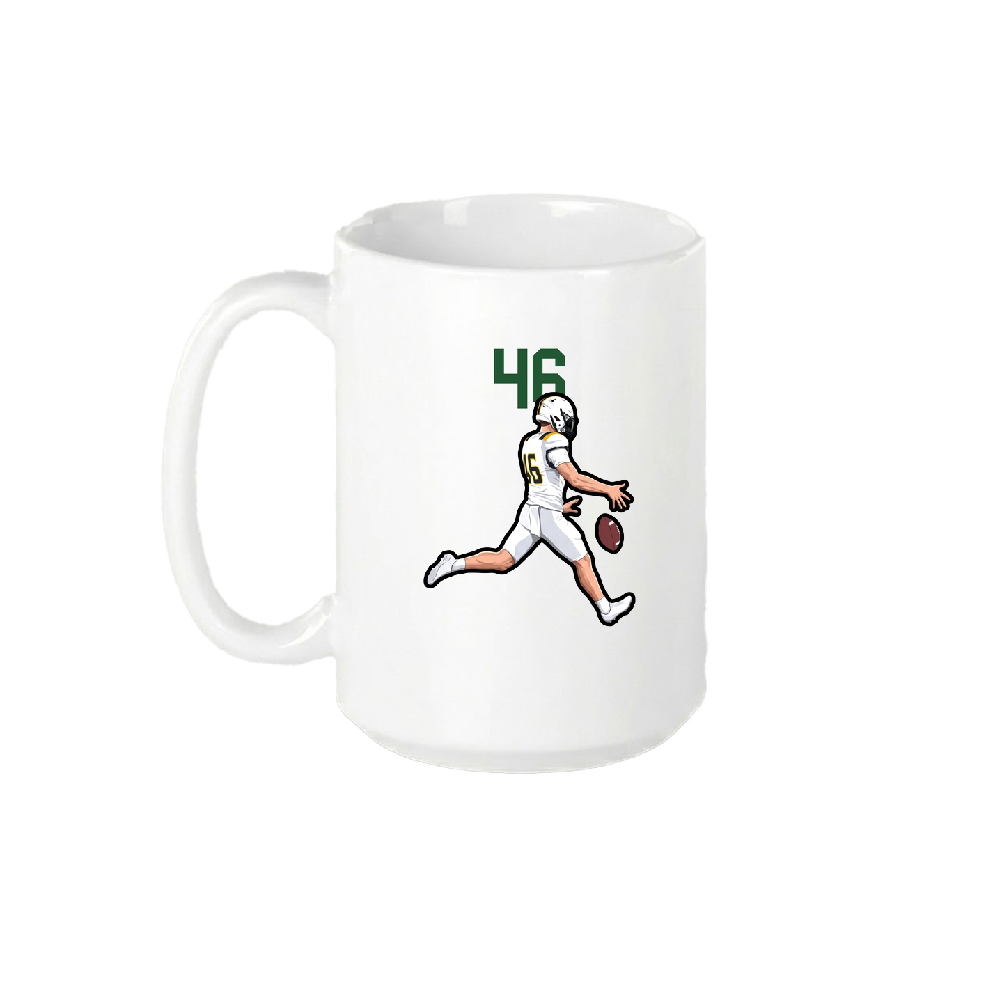 15oz Coffee Mug — Number Top in White