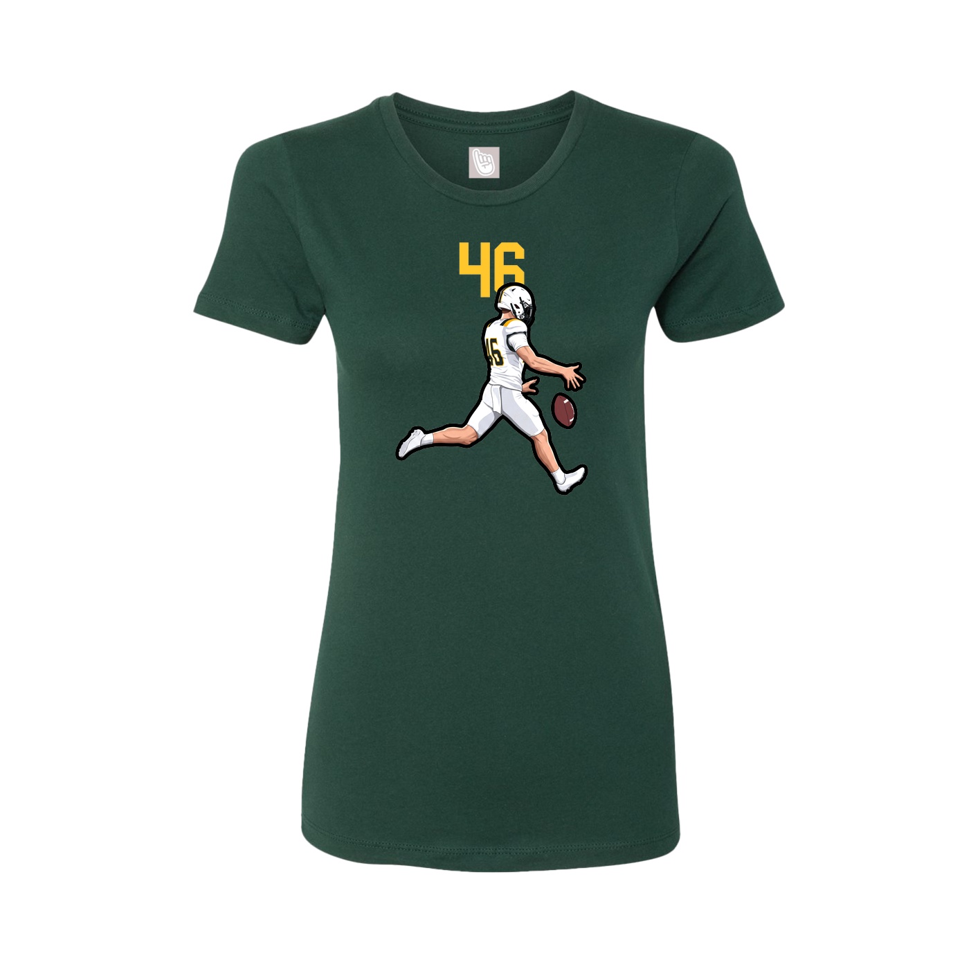 Fitted Women's Tee — Number Top in Green