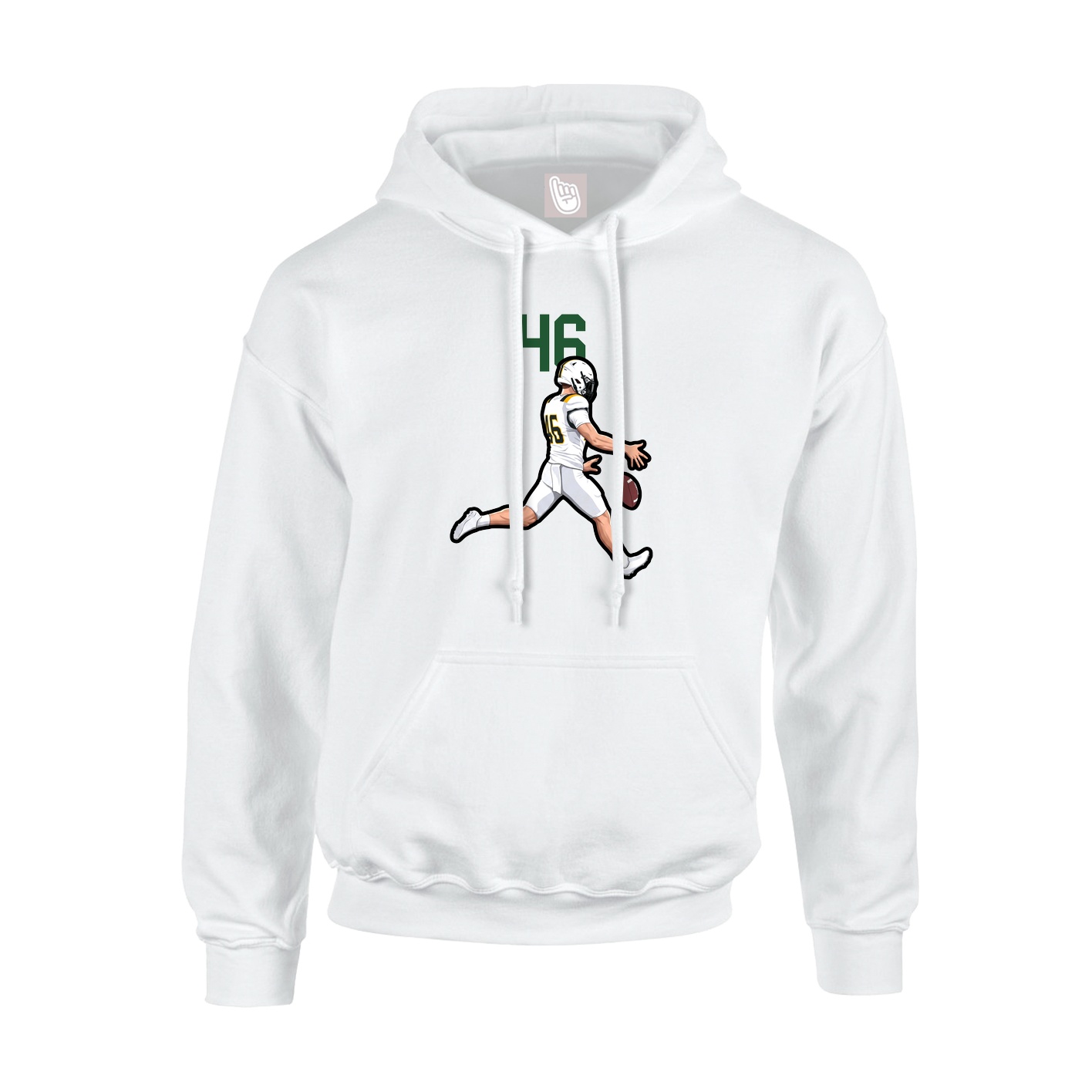 Hoodie — Number Top in White