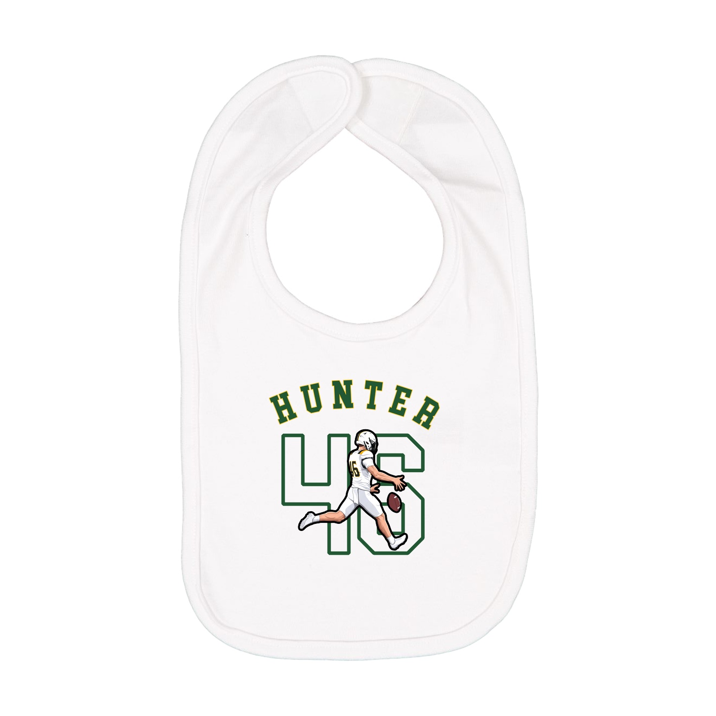 Infant Bib — Shirsey Arch in White