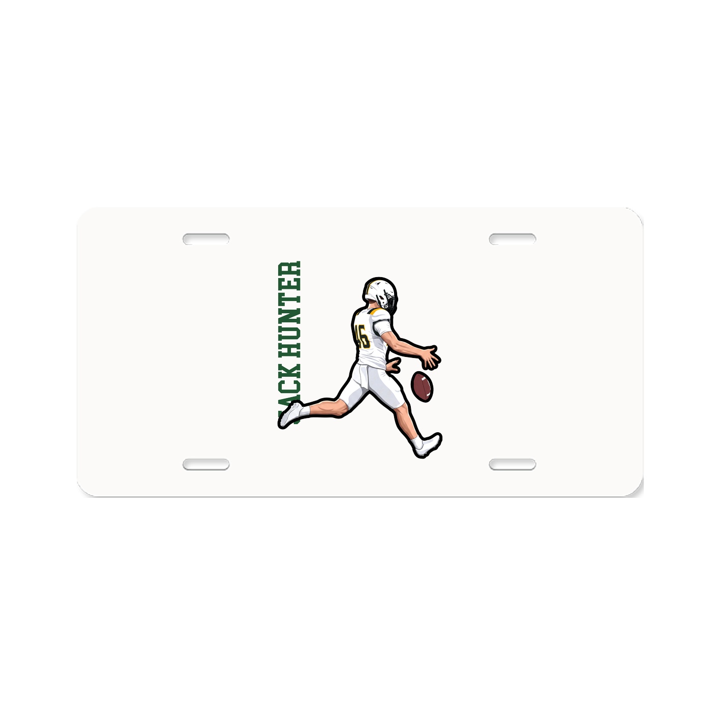 License Plate — Name Vertical in Classic