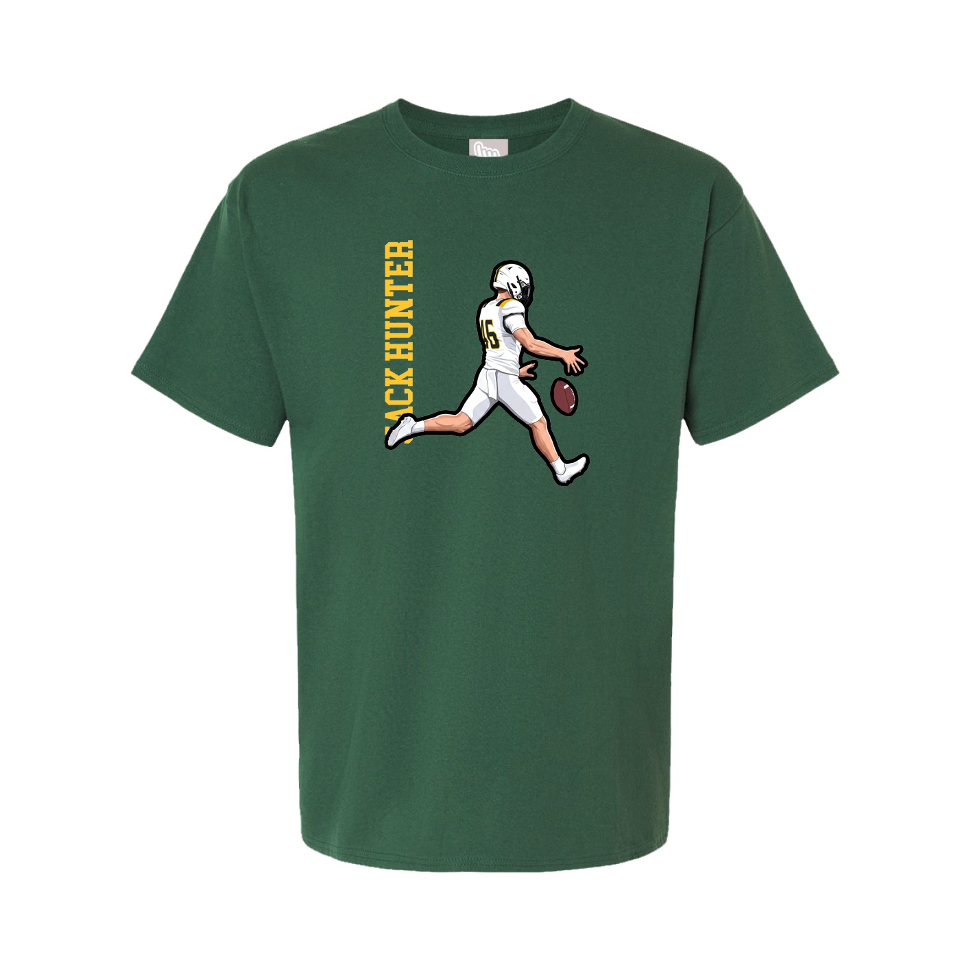 Youth Tee — Name Vertical in Green