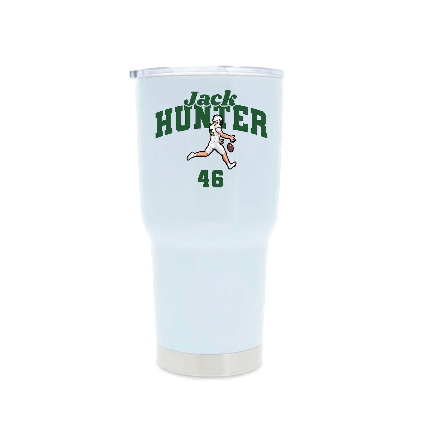 30oz Stainless Steel Tumbler — Signature Arch in White