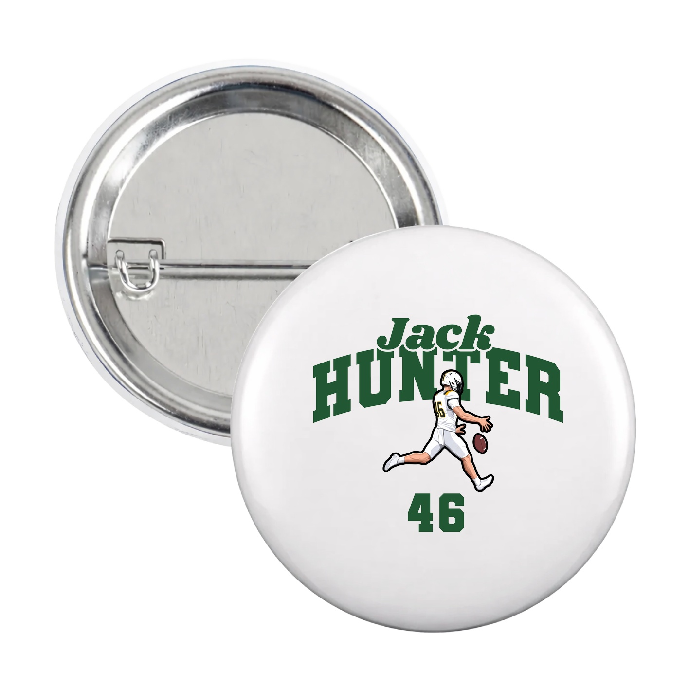 Game Day Button — Signature Arch in White