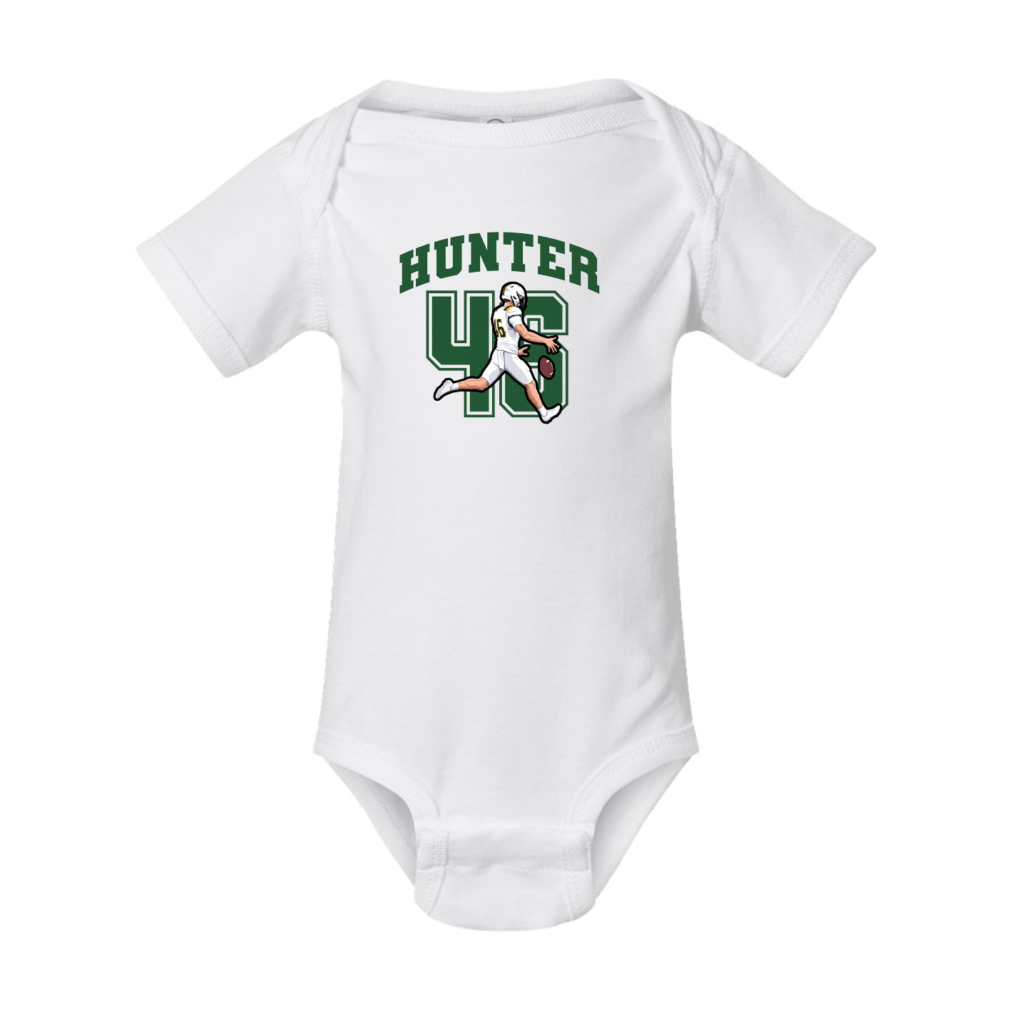 Baby Onesie — Number in White