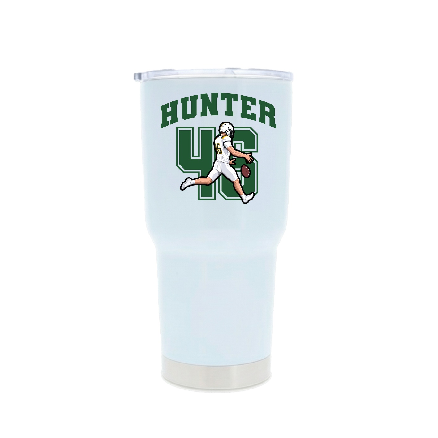 30oz Stainless Steel Tumbler — Number in White