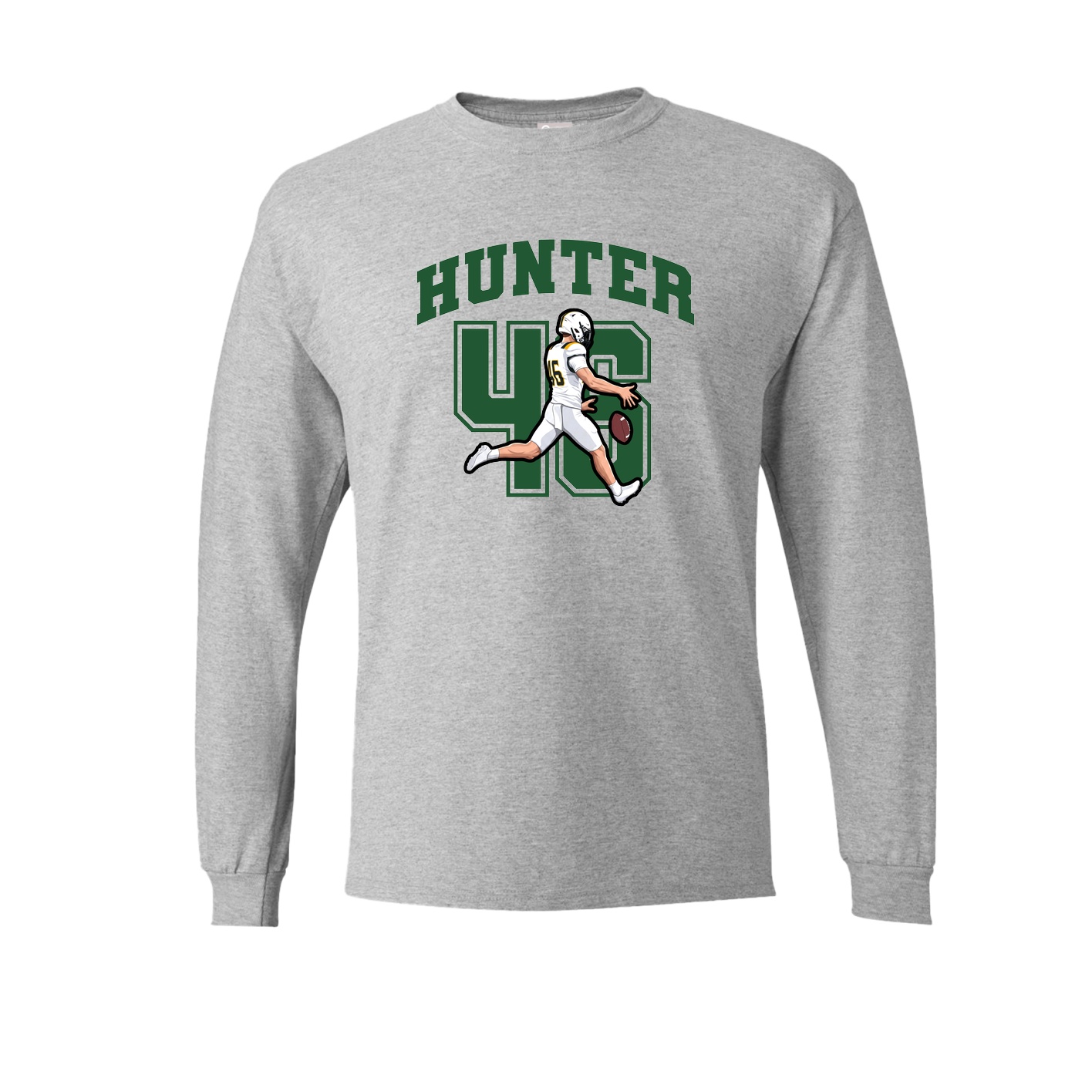 Long Sleeve Tee — Number in Grey