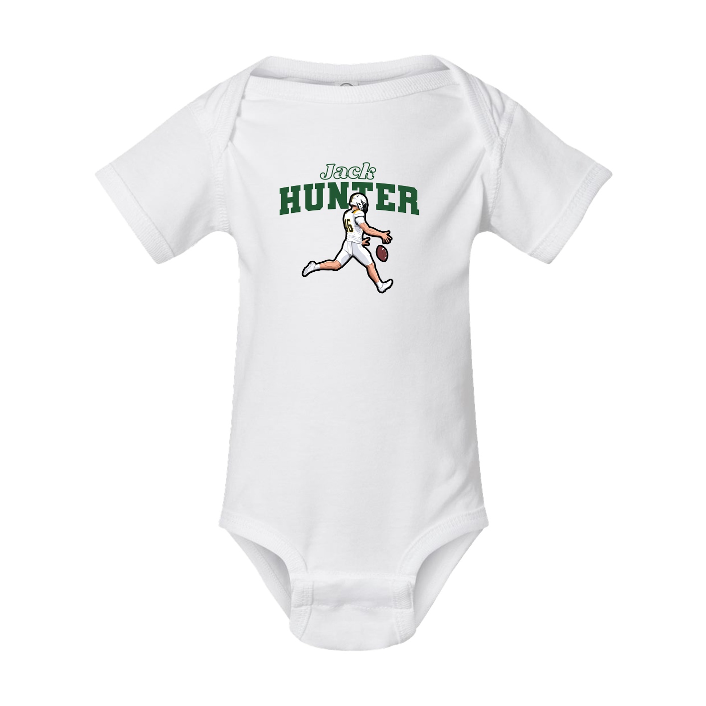 Baby Onesie — Name Arch in White