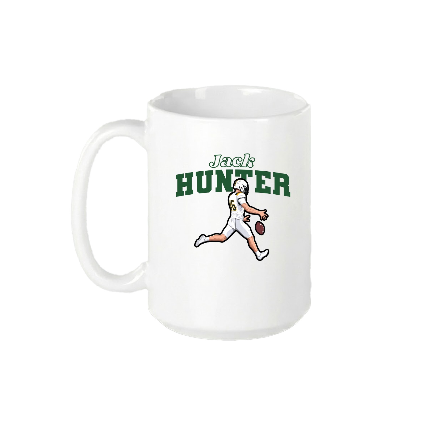 15oz Coffee Mug — Name Arch in White