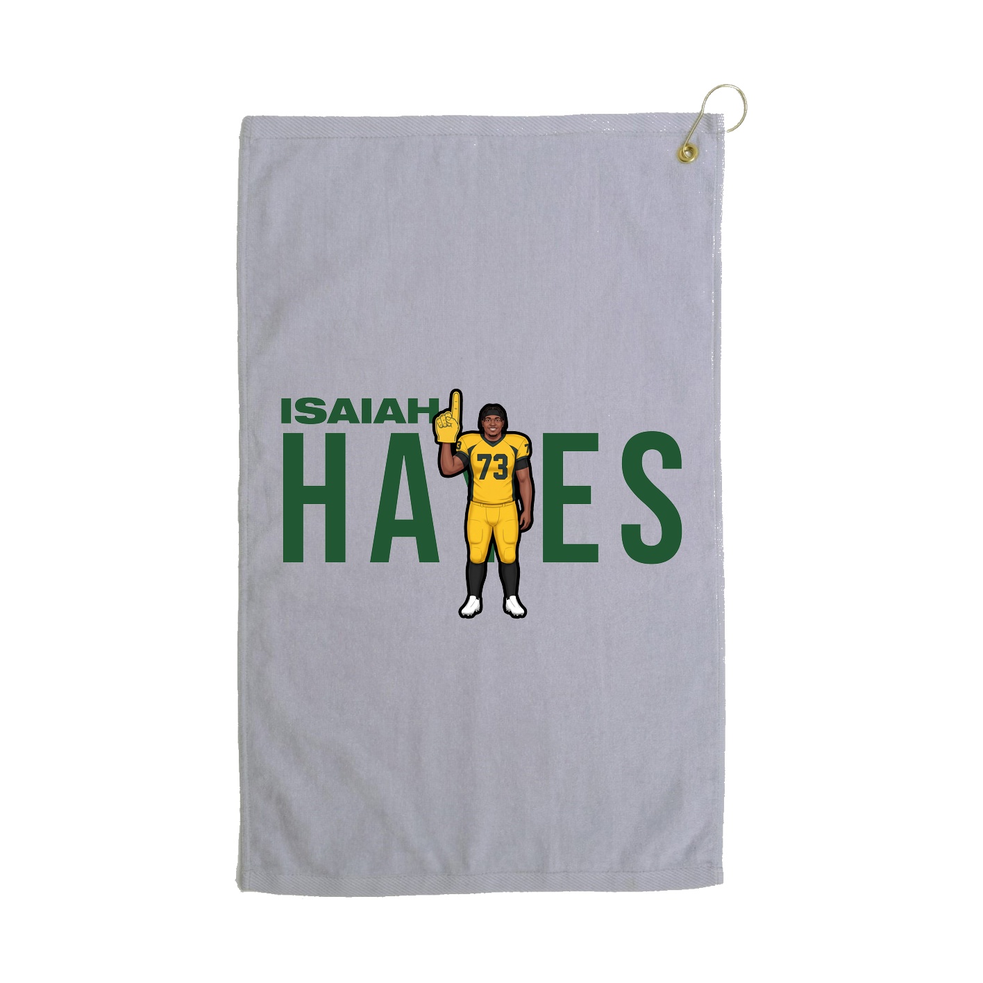 Golf Towel — Player Name in Grey