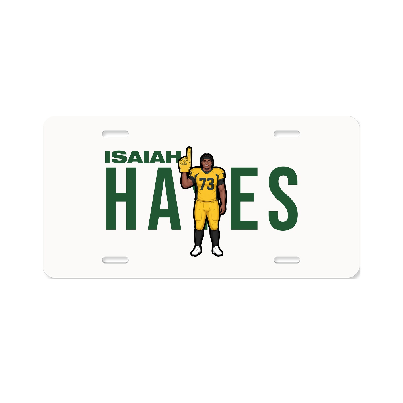 License Plate — Player Name in Classic