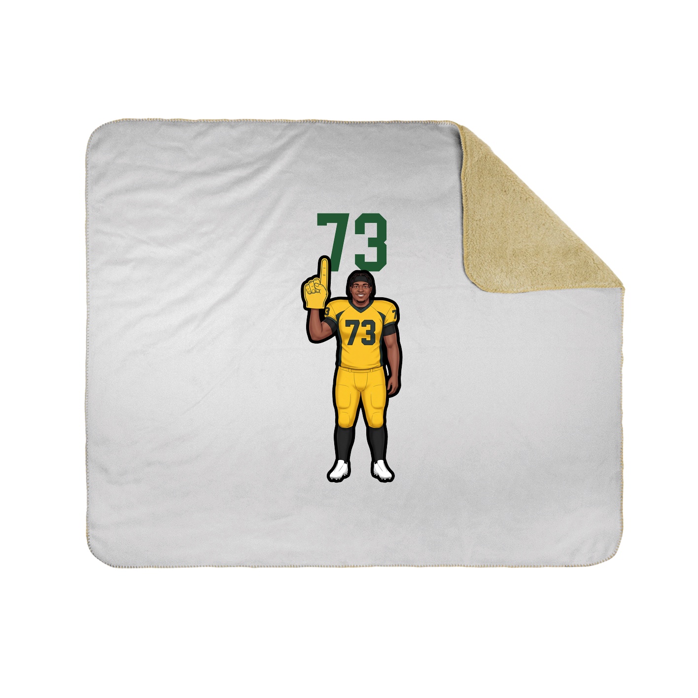 Throw Blanket — Number Top in White