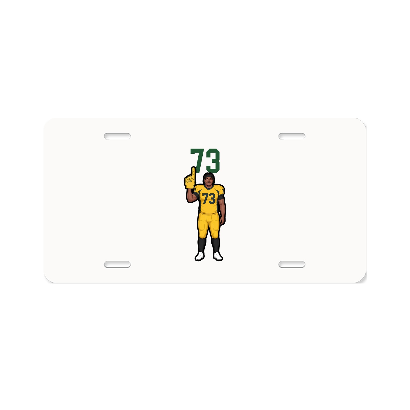 License Plate — Number Top in Classic