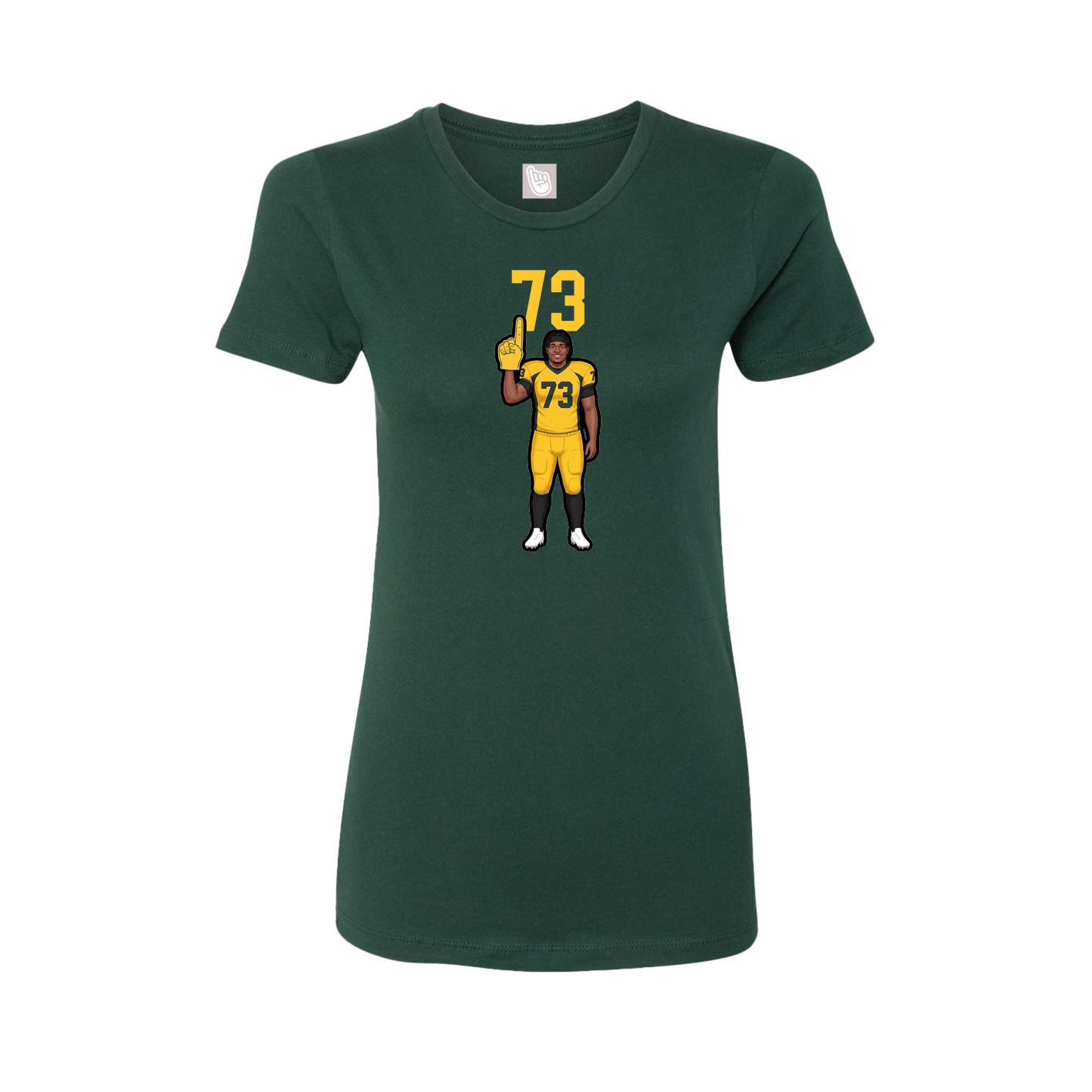 Fitted Women's Tee — Number Top in Green