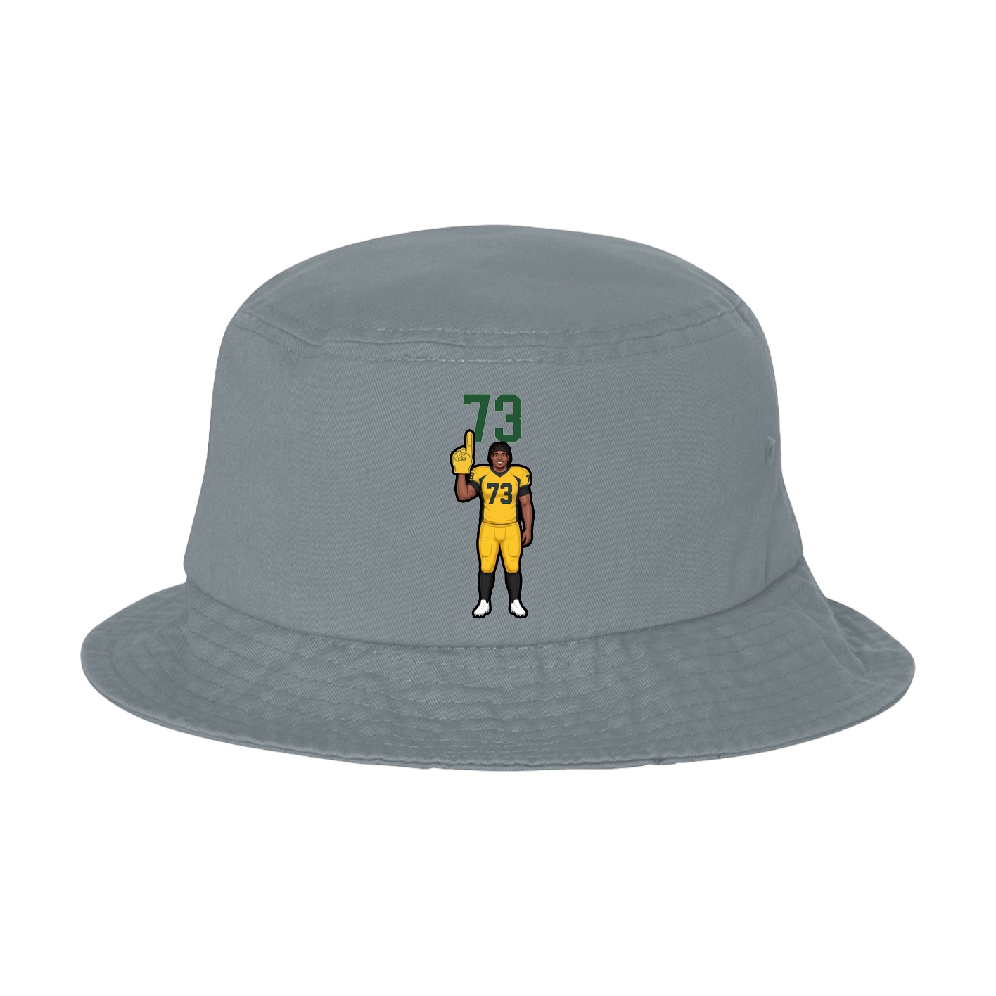 Bucket Cap — Number Top in Grey