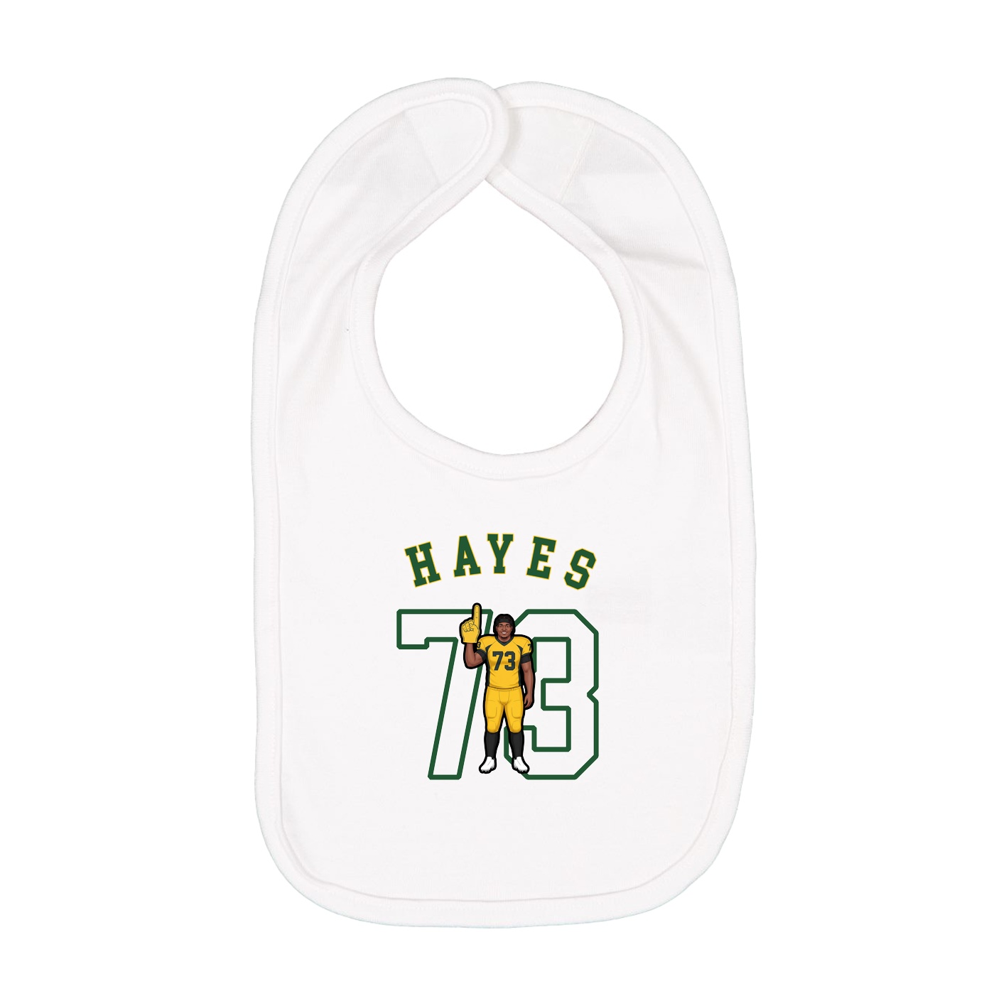 Infant Bib — Shirsey Arch in White