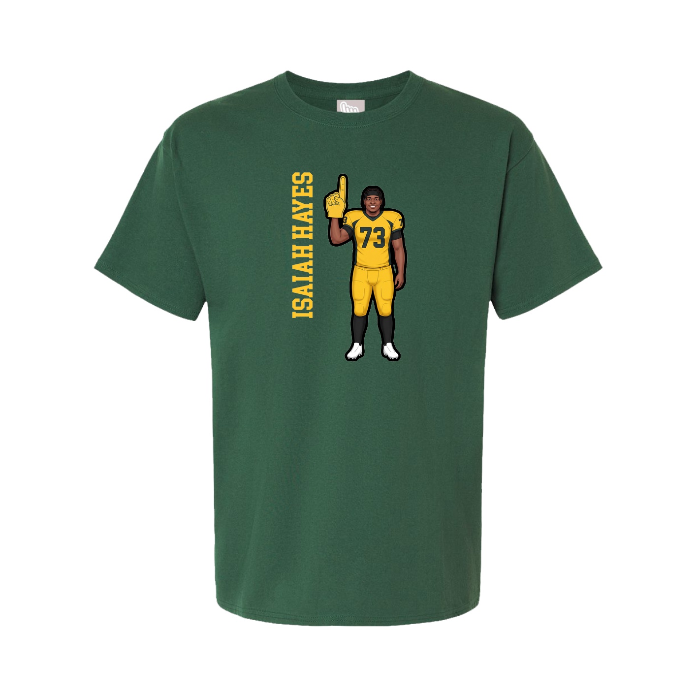 Tee — Name Vertical in Green