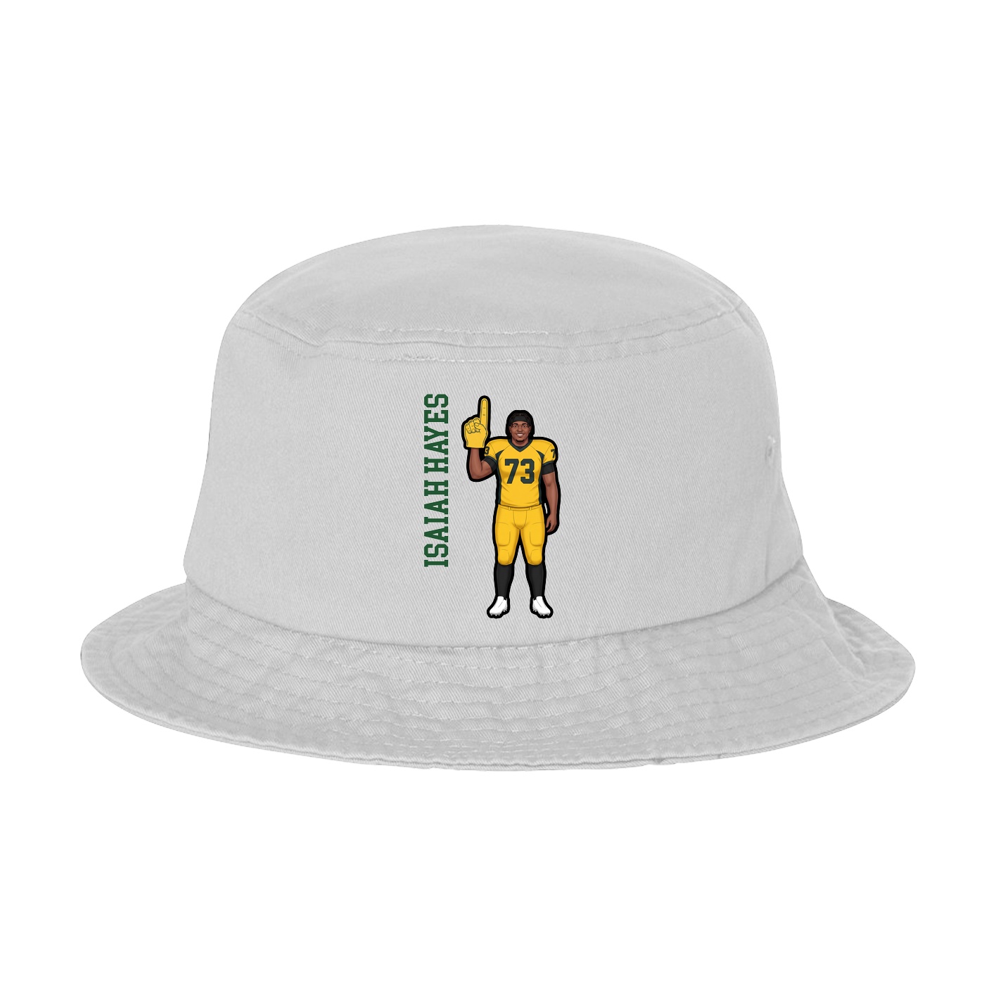 Bucket Cap — Name Vertical in White