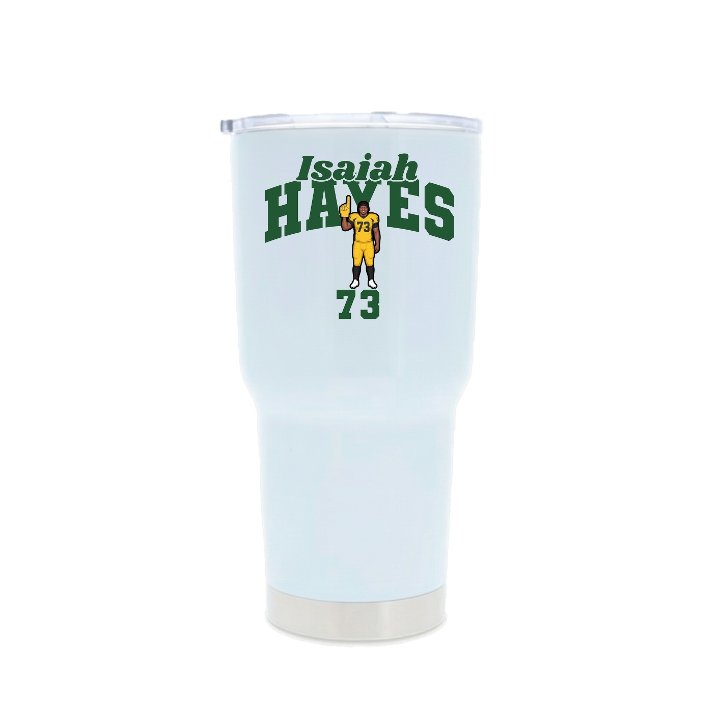 30oz Stainless Steel Tumbler — Signature Arch in White