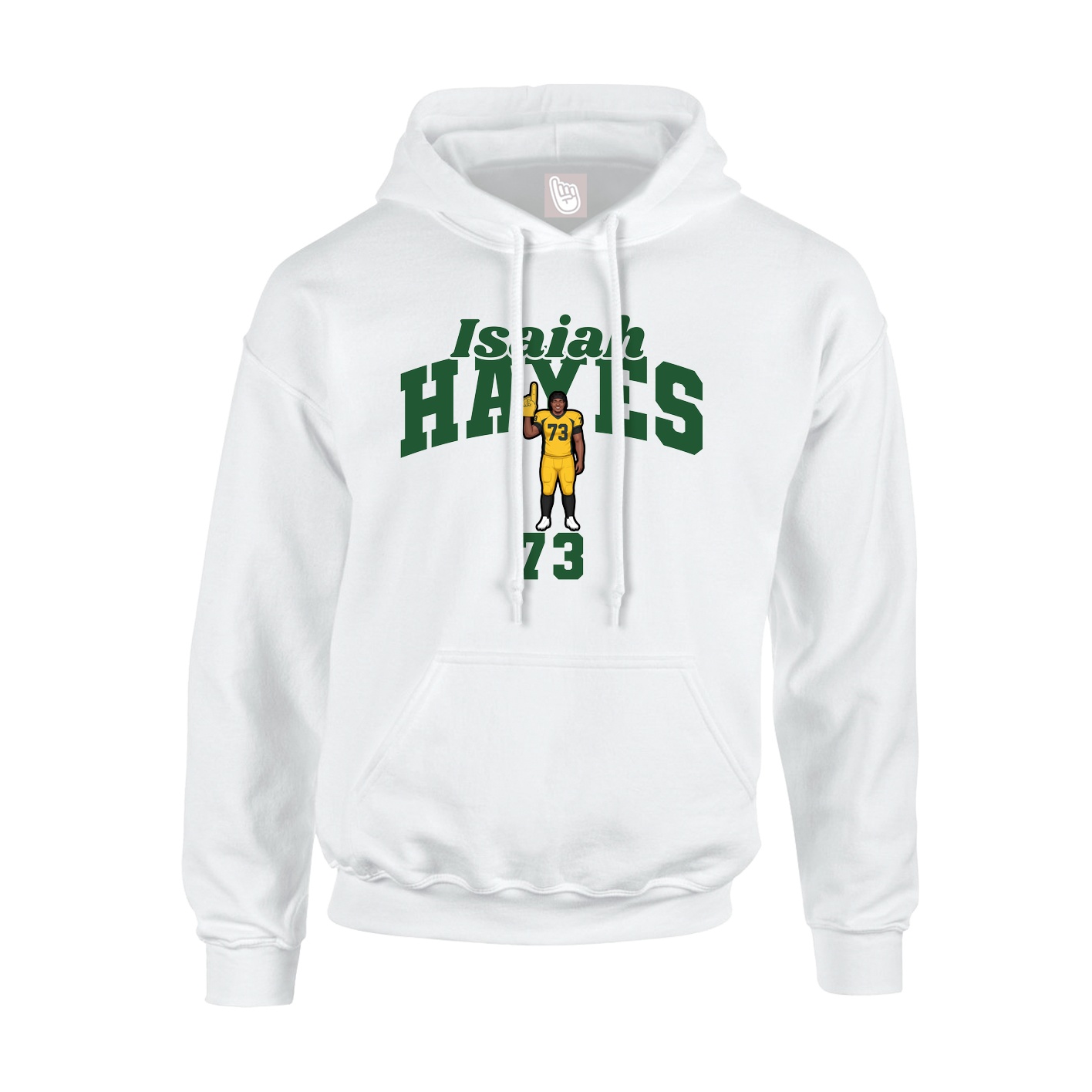 Hoodie — Signature Arch in White