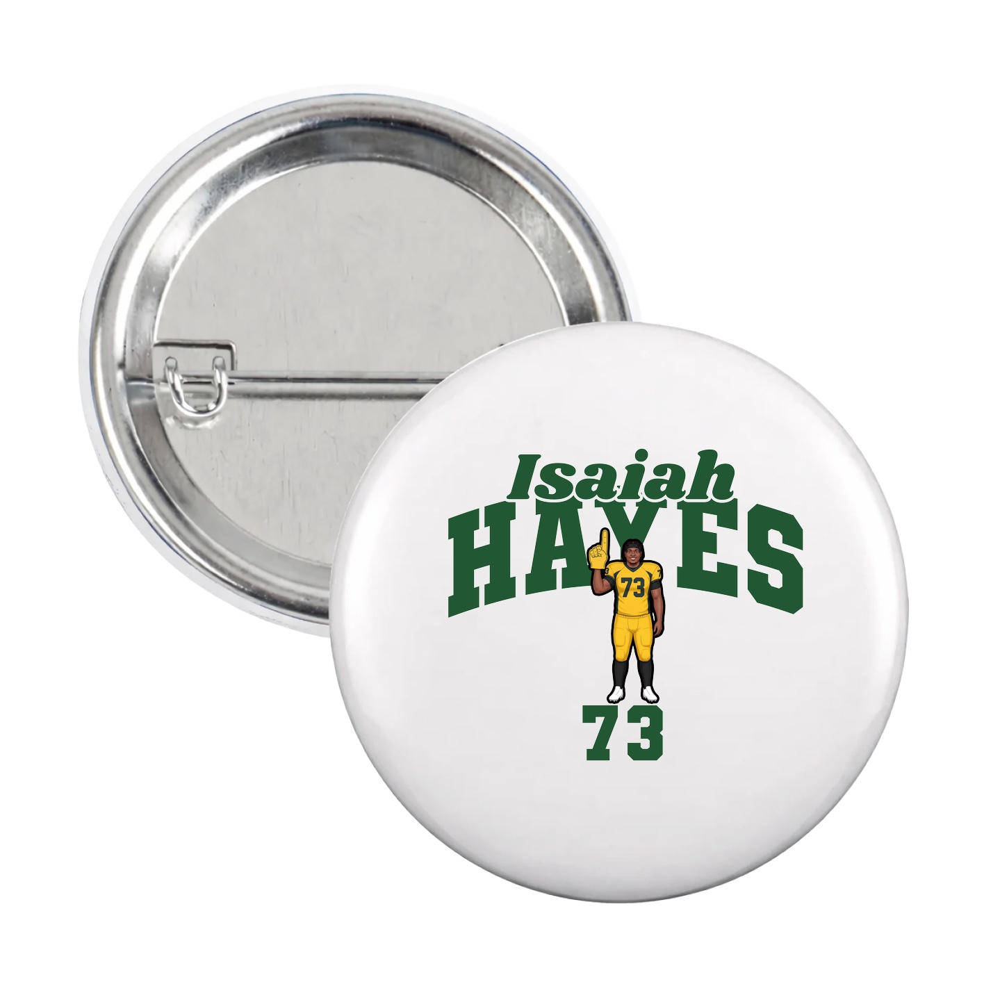 Game Day Button — Signature Arch in White