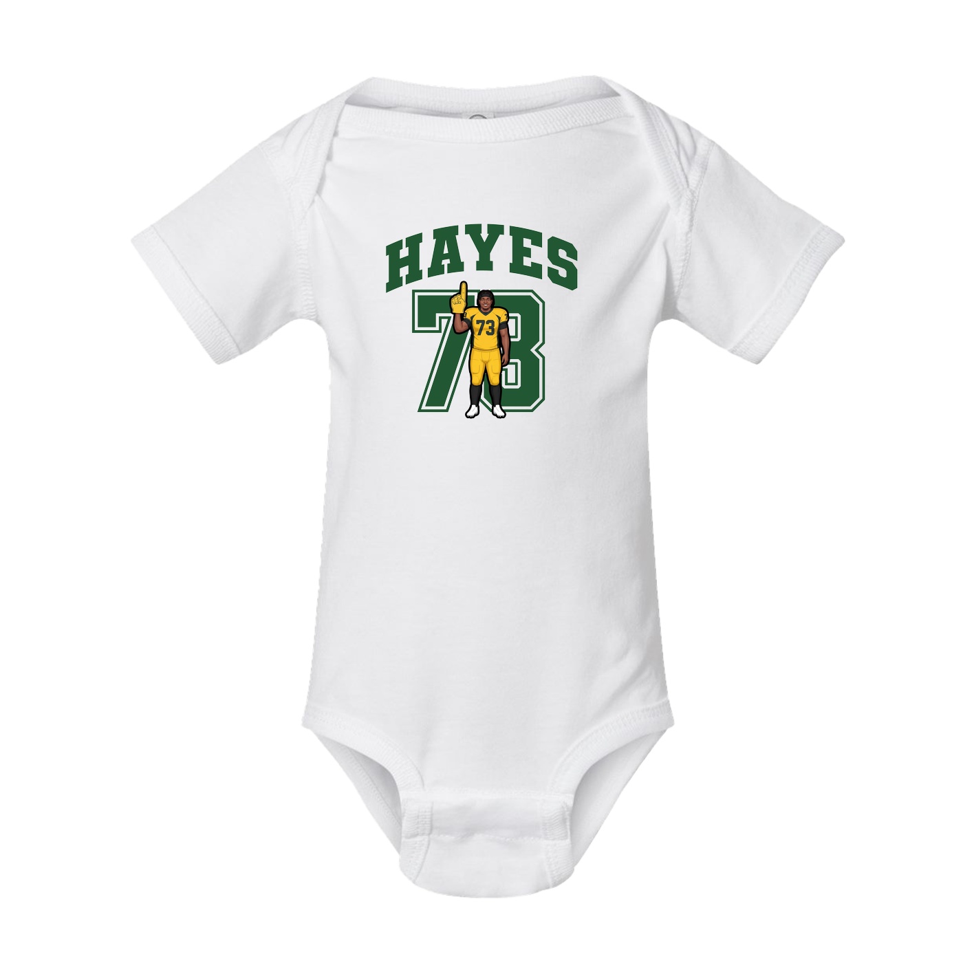 Baby Onesie — Number in White