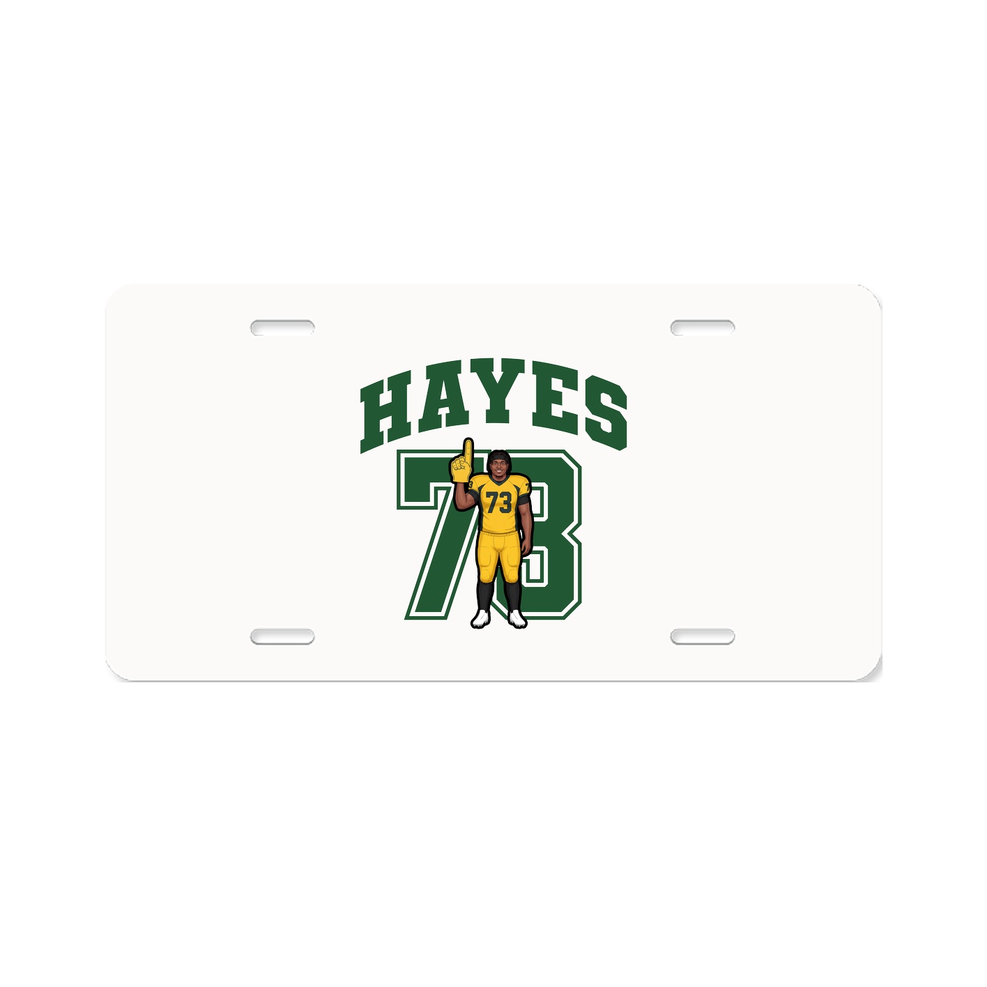 License Plate — Number in Classic