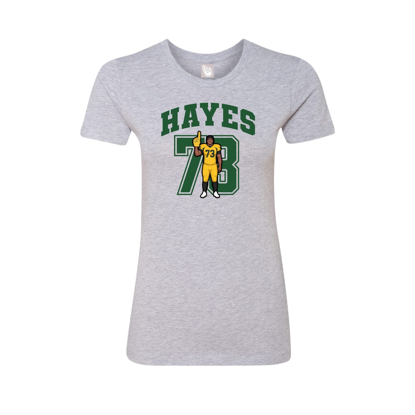Fitted Women's Tee — Number in Grey