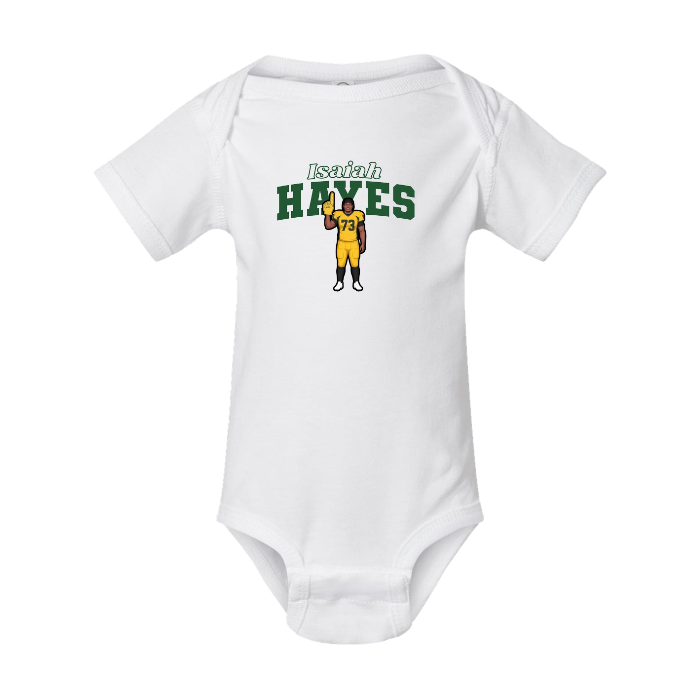 Baby Onesie — Name Arch in White
