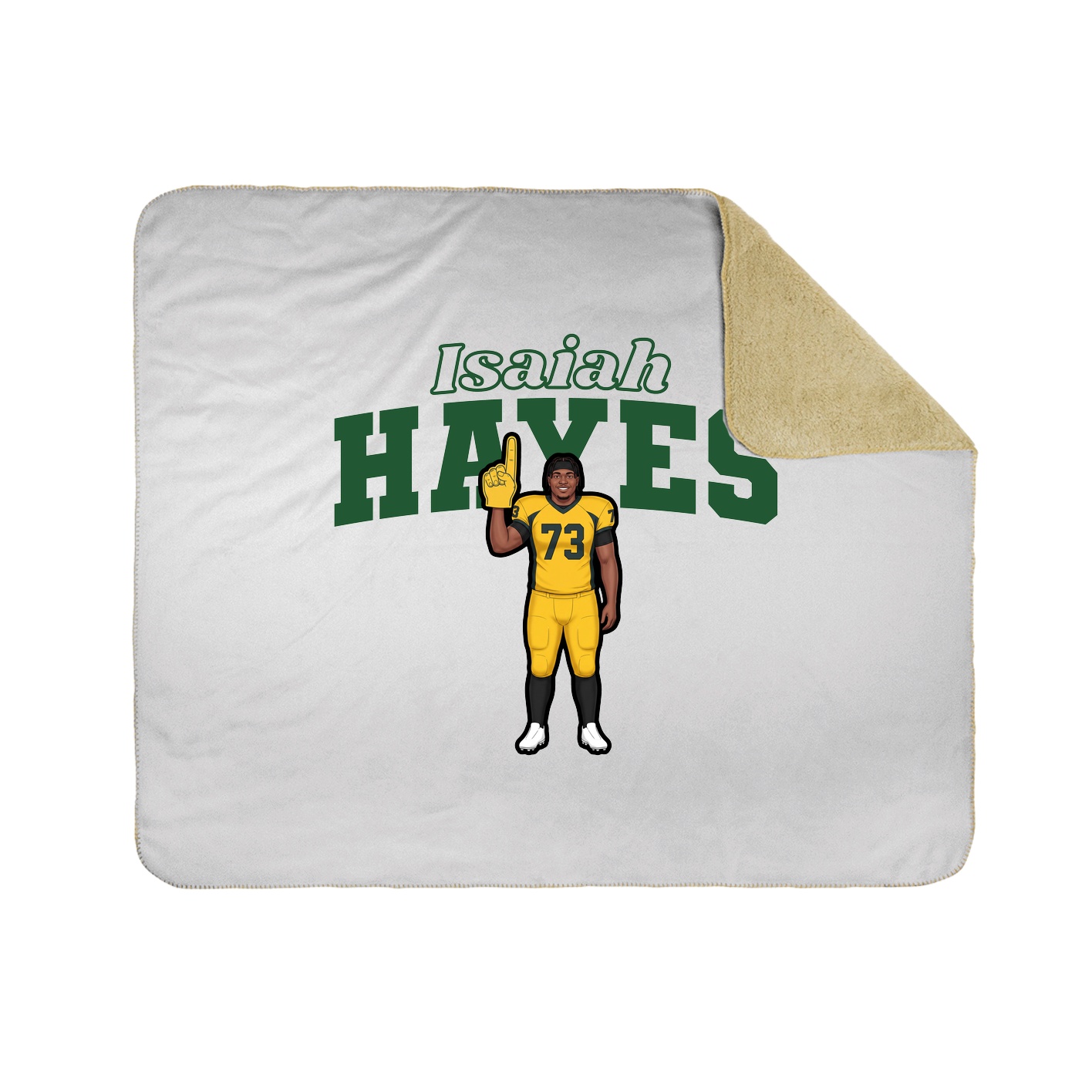 Throw Blanket — Name Arch in White