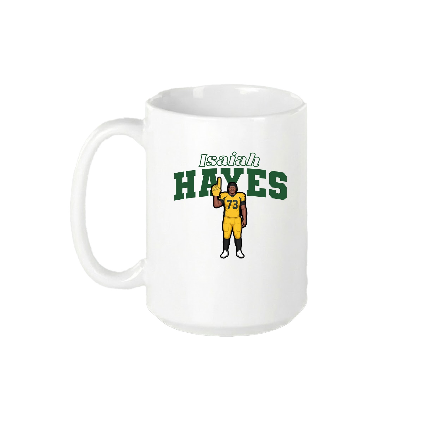 15oz Coffee Mug — Name Arch in White