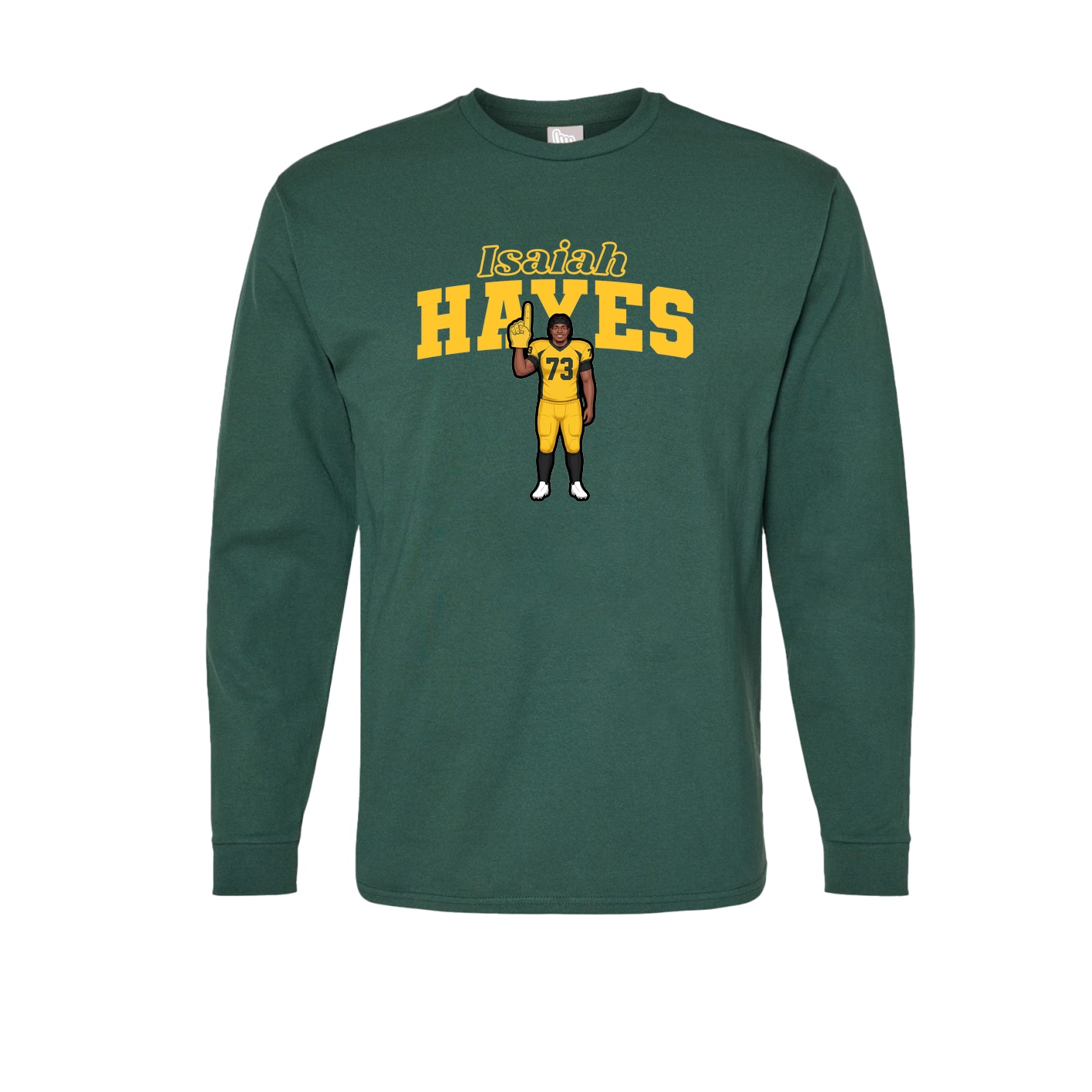 Long Sleeve Tee — Name Arch in Green