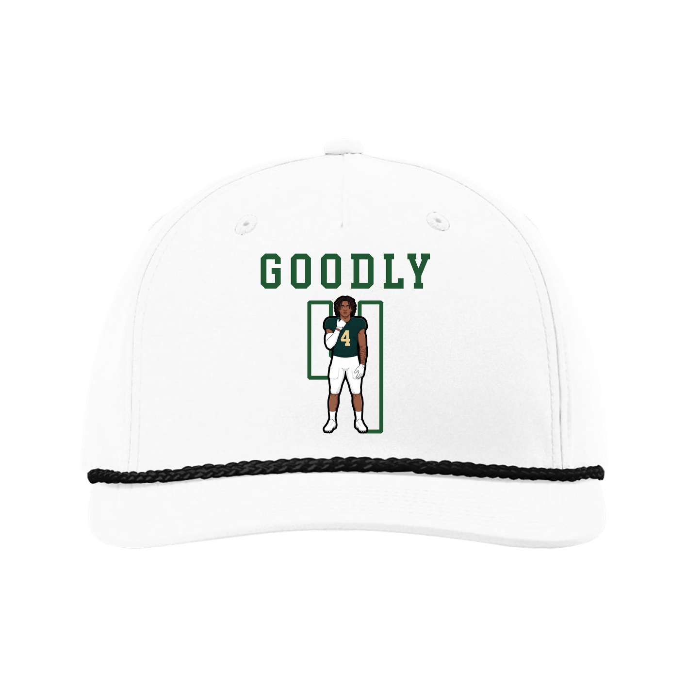 Five-Panel Classic Rope Cap — Shirsey in White