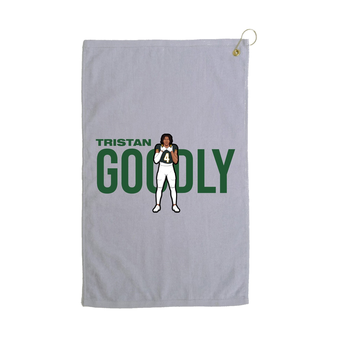 Golf Towel — Player Name in Grey