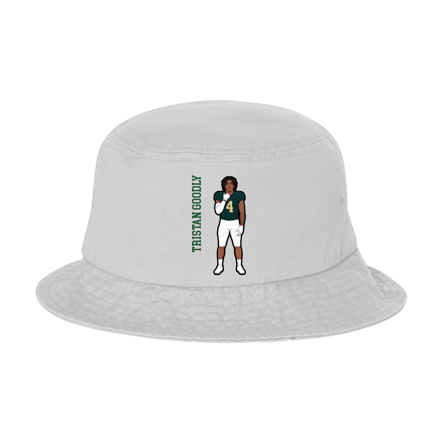 Bucket Cap — Name Vertical in White