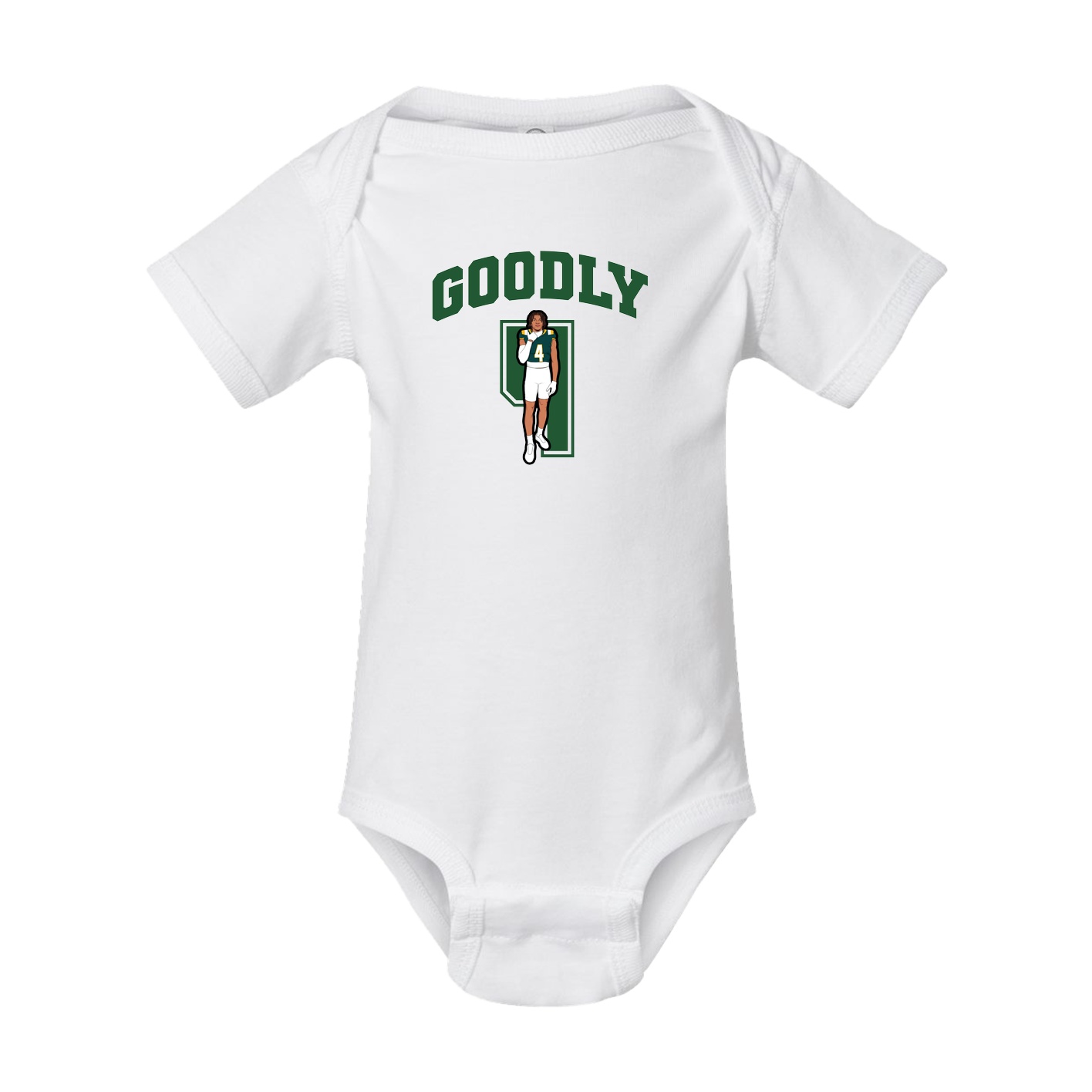 Baby Onesie — Number in White