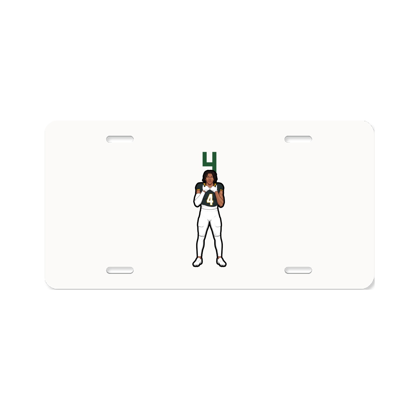 License Plate — Number Top in Classic