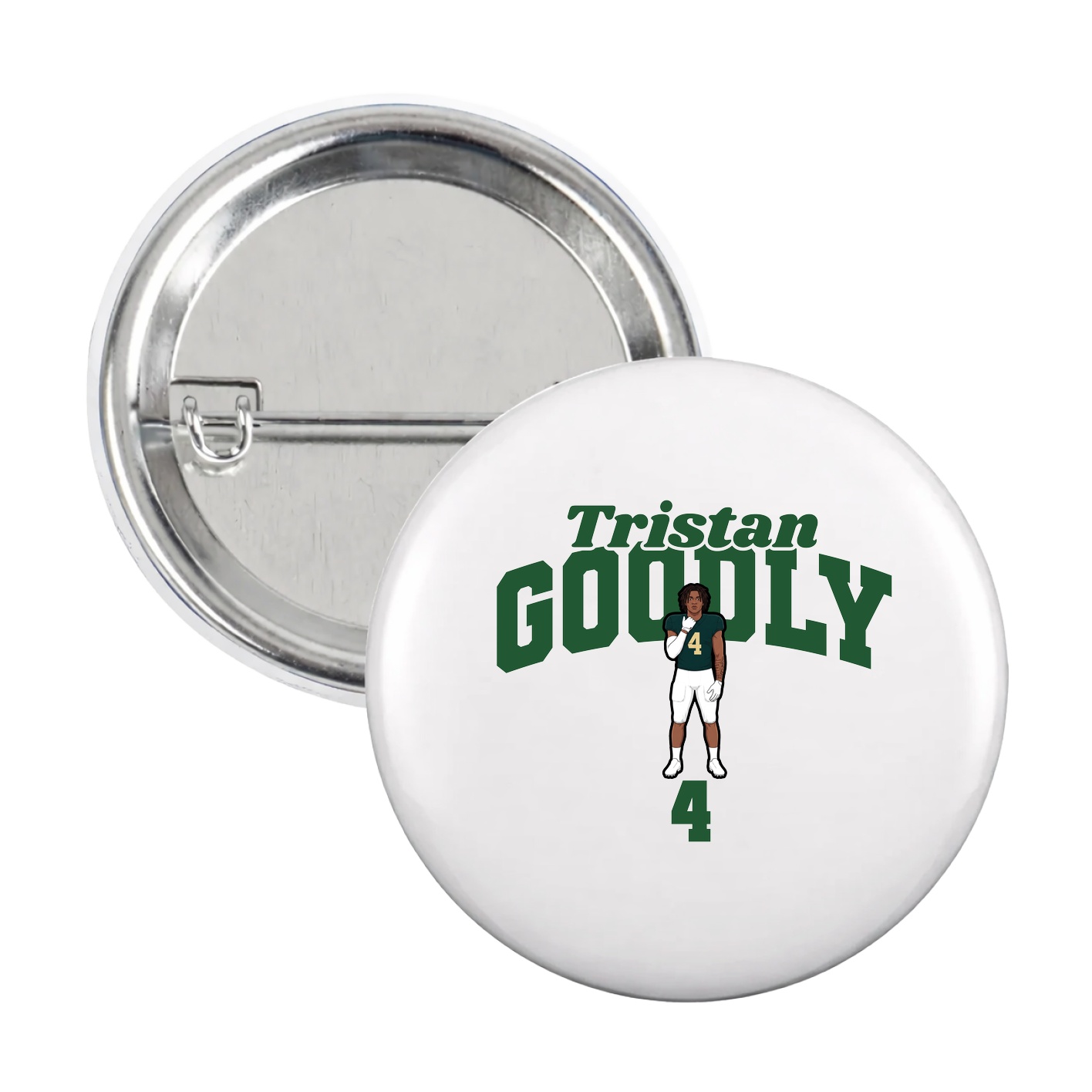 Game Day Button — Signature Arch in White