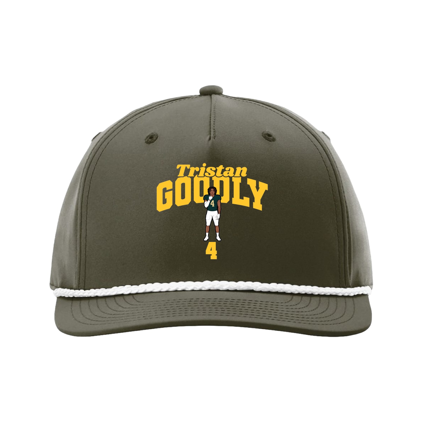 Five-Panel Classic Rope Cap — Signature Arch in Green