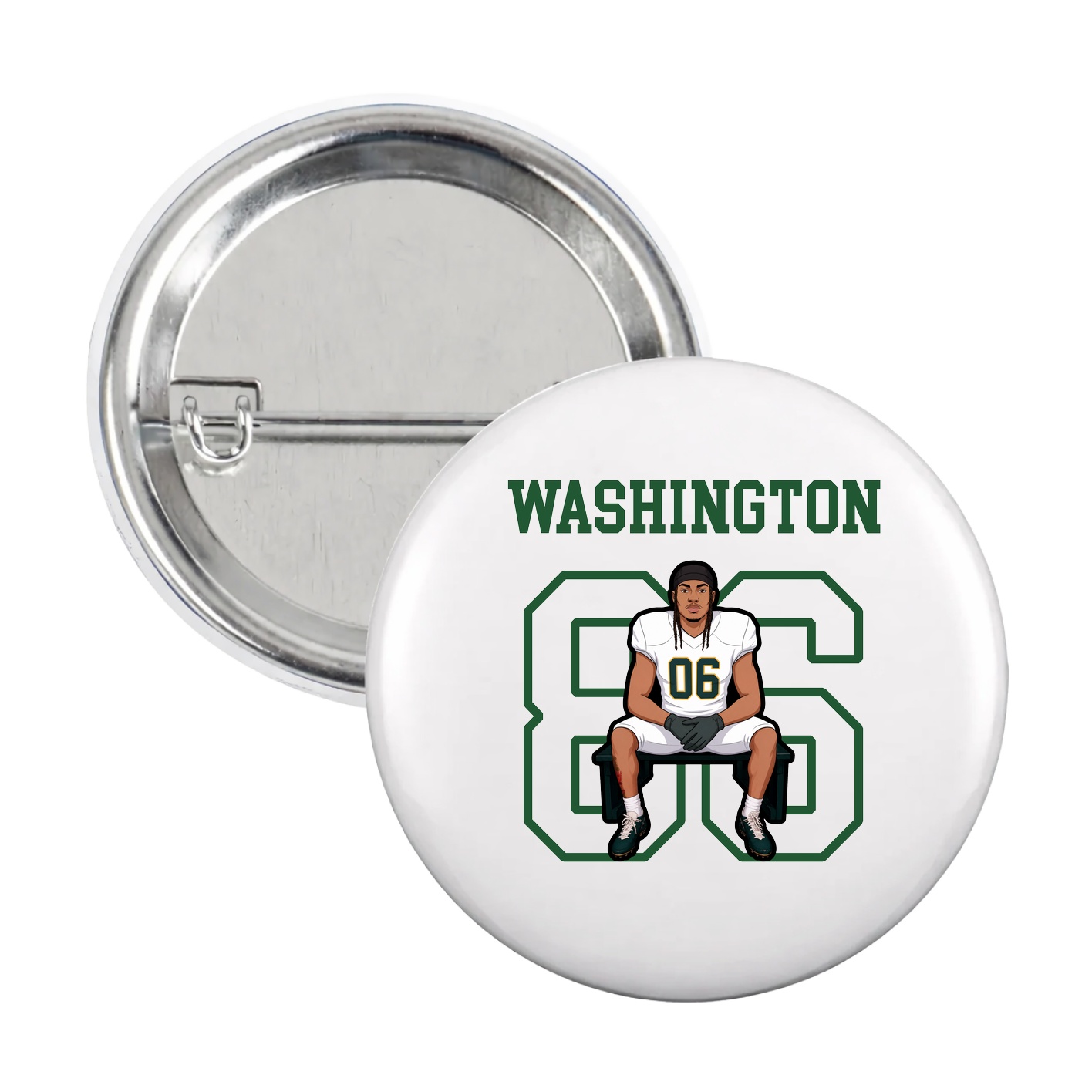 Game Day Button — Shirsey in White