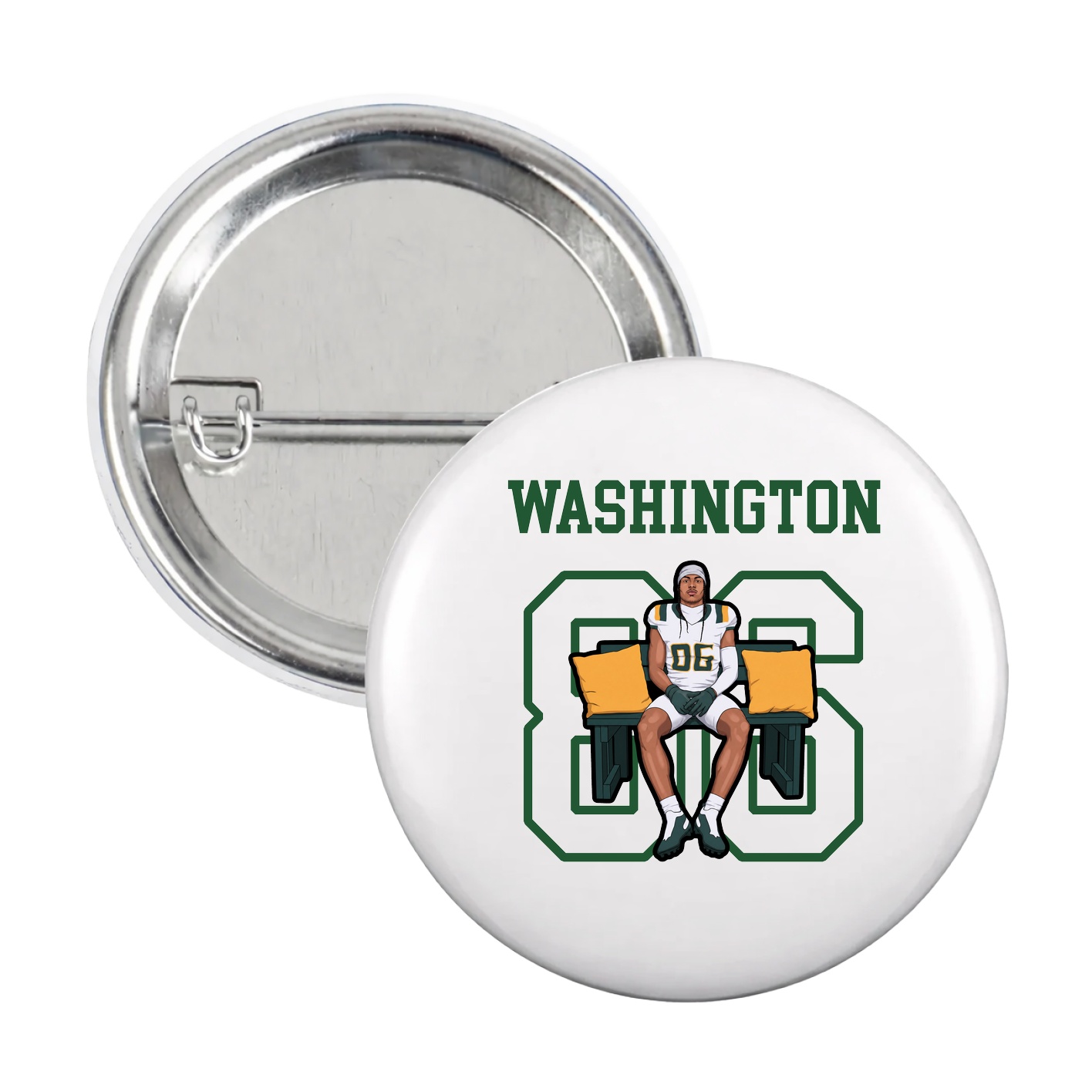 Game Day Button — Shirsey in White
